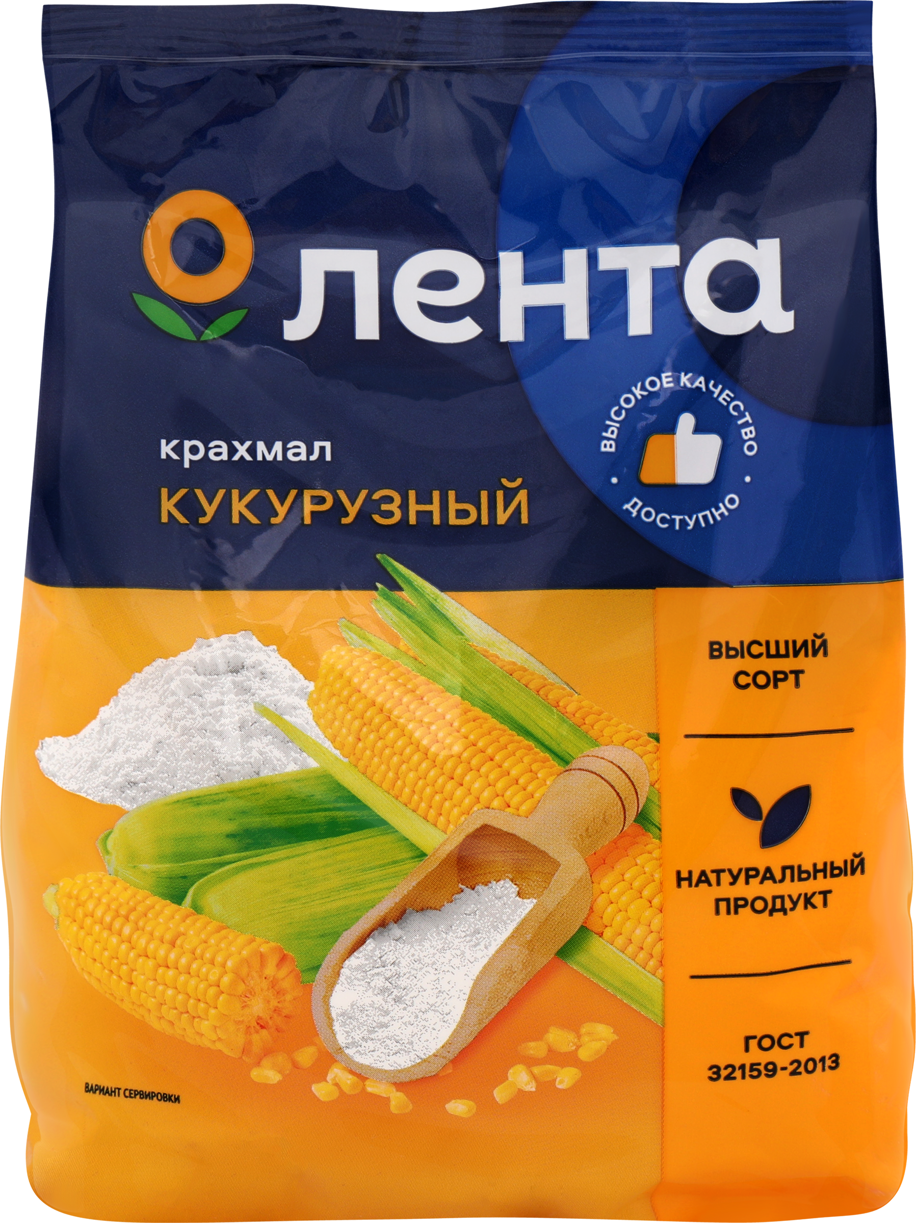 Изображение товара Кукурузный крахмал ЛЕНТА 400г для выпечки и загущения блюд