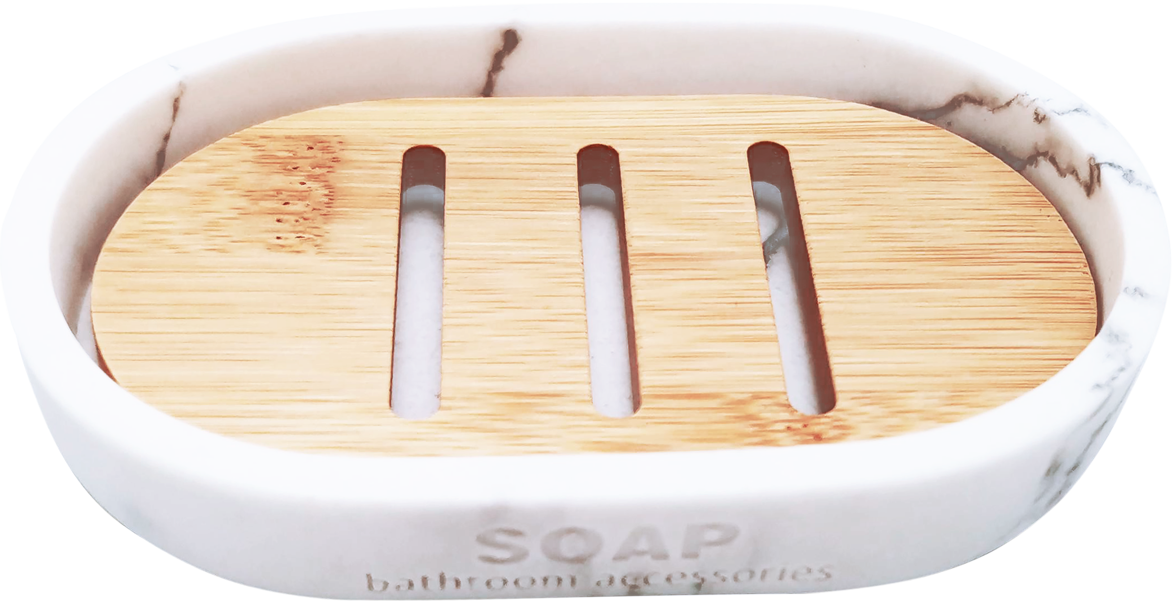 Изображение товара Мыльница HOMECLUB Marble из полирезина и дерева Разборная