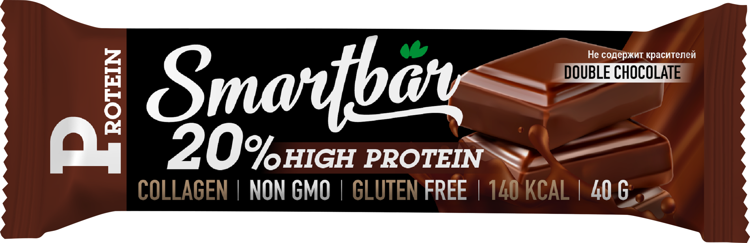 Изображение товара Батончик протеиновый SMARTBAR Protein, Двойной шоколад в темной глазури, 40г