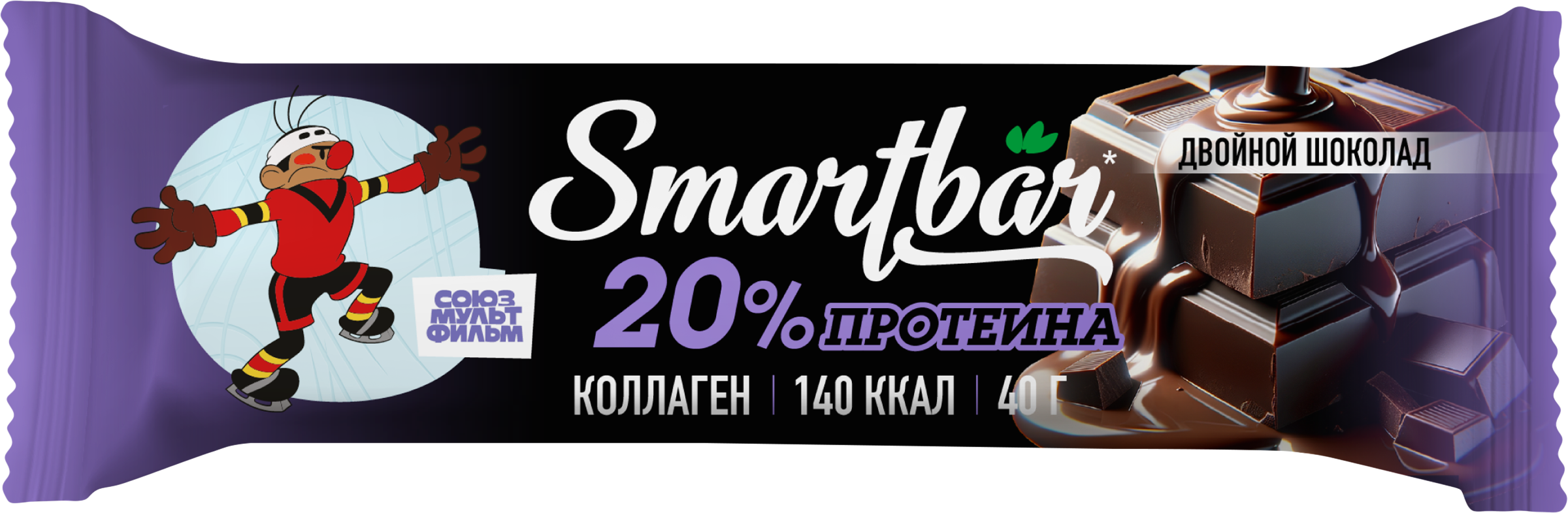 Изображение товара Батончик протеиновый SMARTBAR Protein двойной шоколад 40г Россия