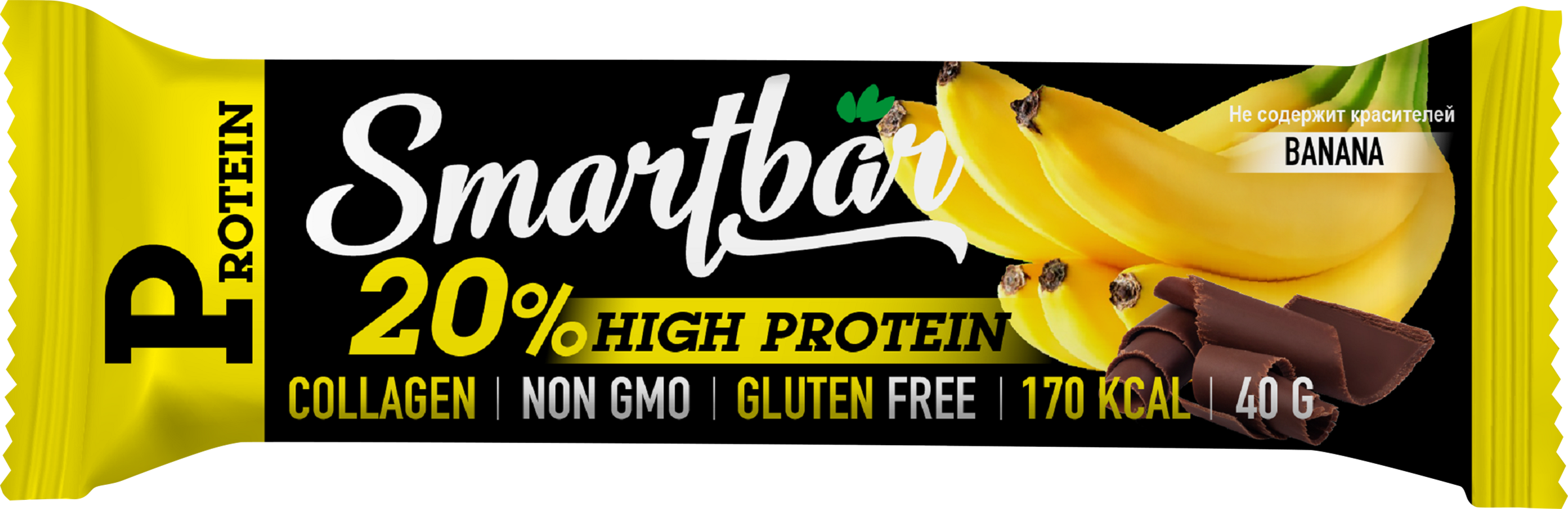Изображение товара Батончик протеиновый SMARTBAR Protein, Банан в темной глазури, 40г