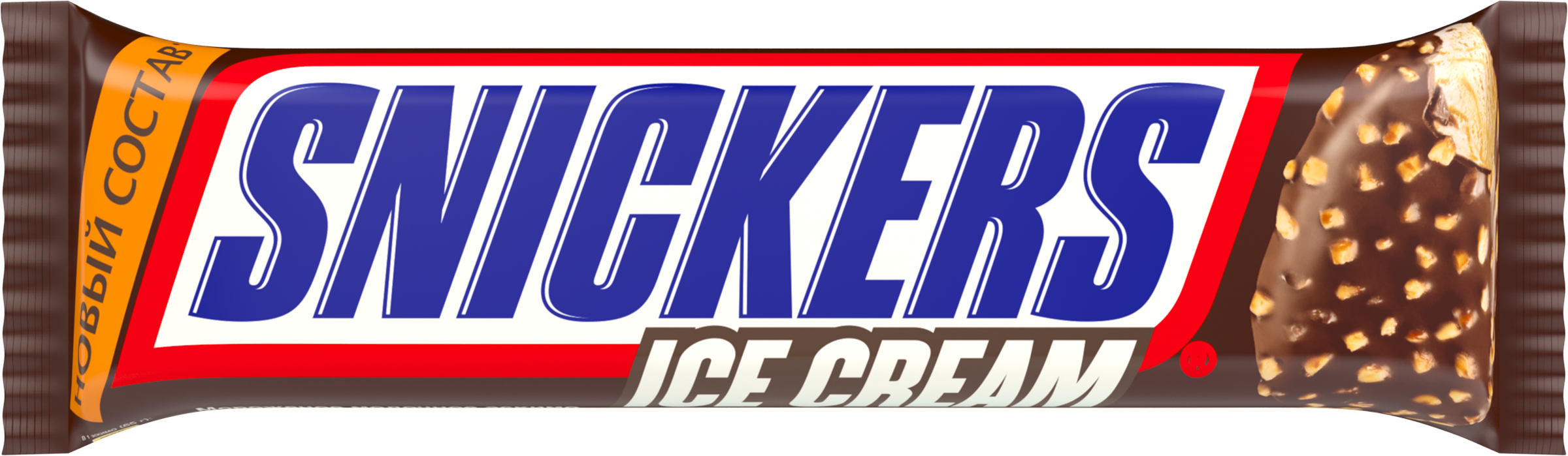 Изображение товара Мороженое SNICKERS Ice Cream молочное с карамелью и арахисом 65г эскимо