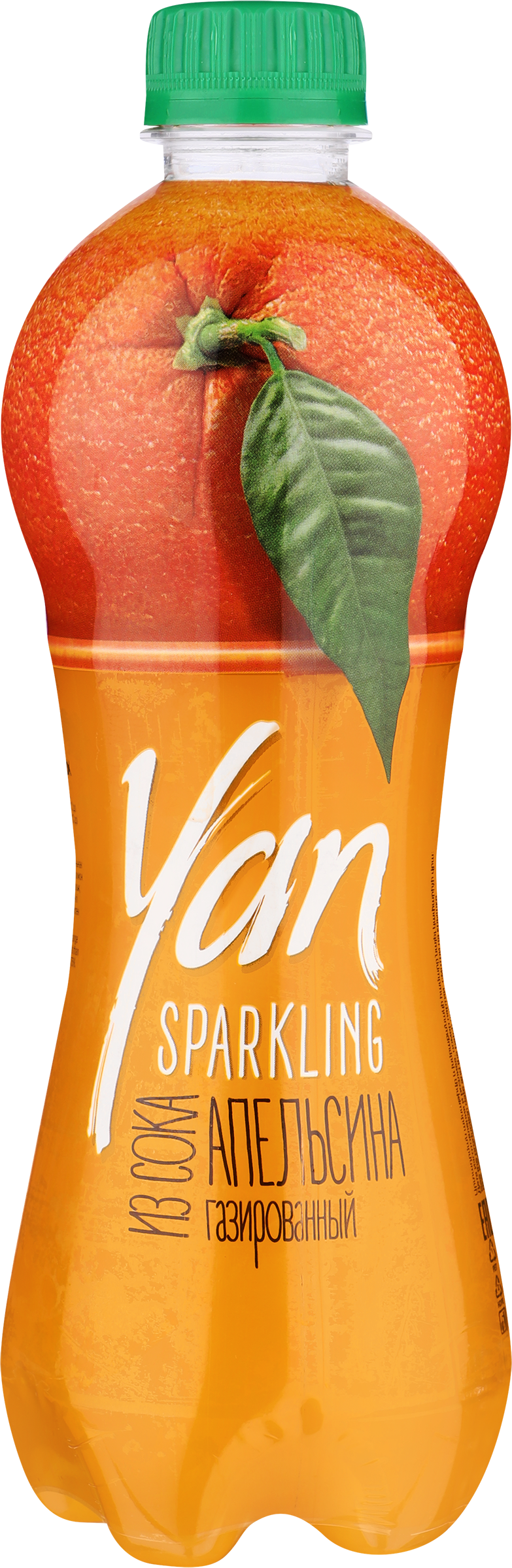 Изображение товара Напиток сокосодержащий YAN Sparkling апельсиновый газированный, 0.47л