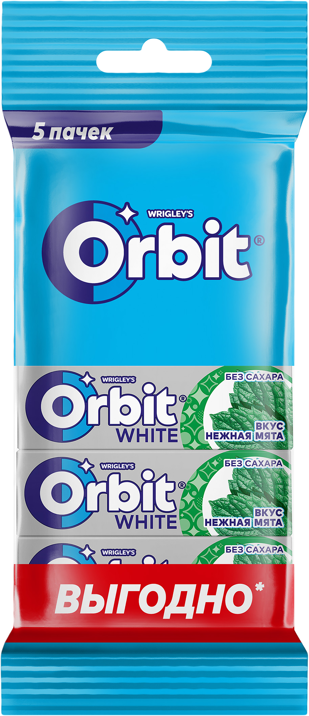Изображение товара Жевательная резинка ORBIT Нежная мята, 13,6г
