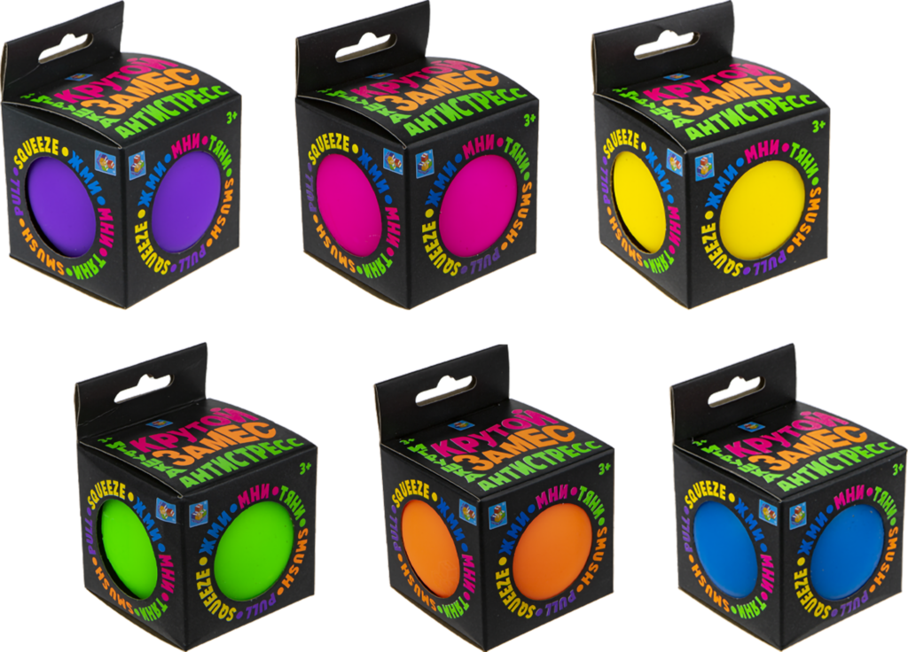 Изображение товара Игрушка 1TOY Крутой замес фрукты — эластичный шар для развития моторики