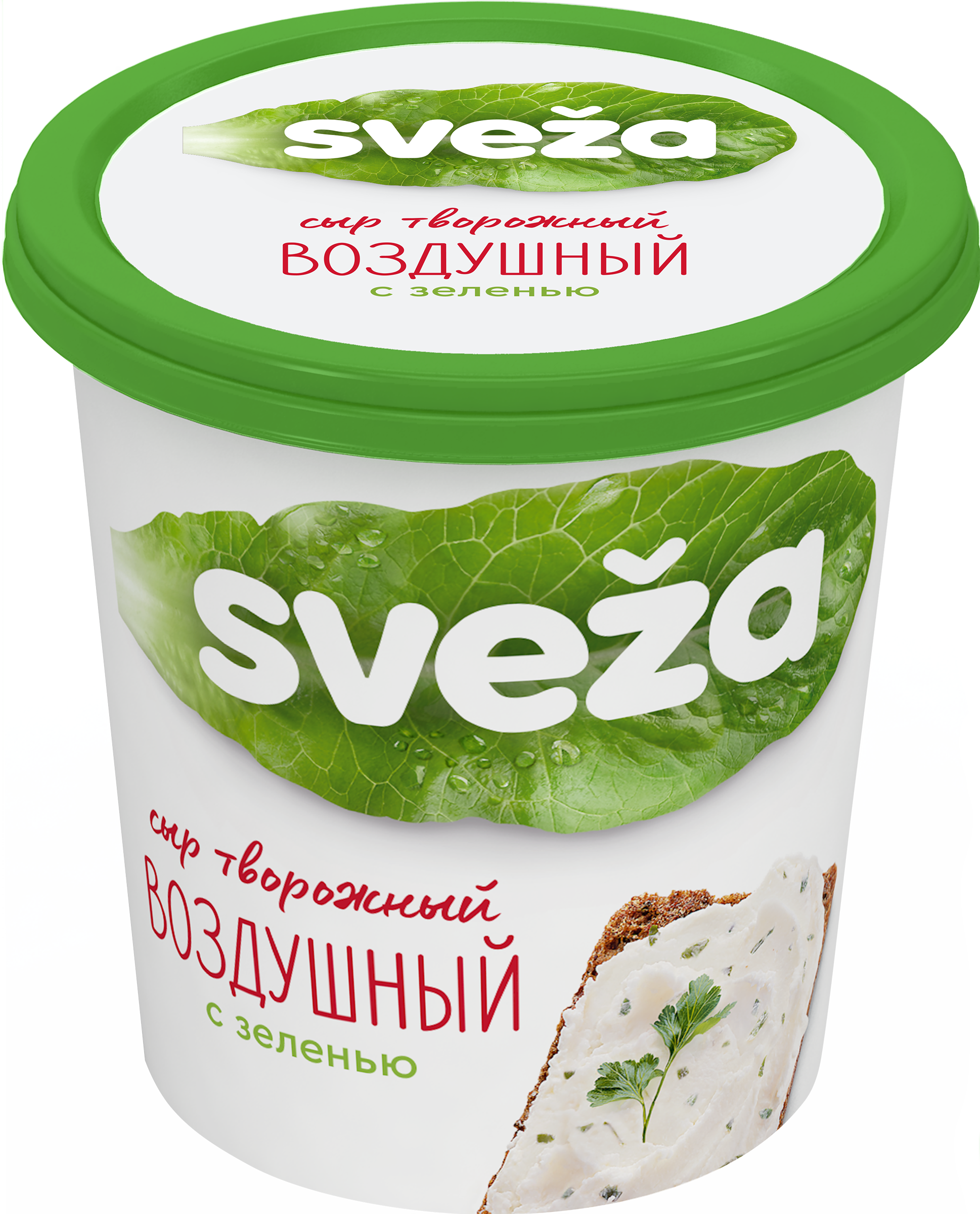 Изображение товара Сыр творожный САВУШКИН ПРОДУКТ Воздушный с зеленью 60%, без змж, 150г