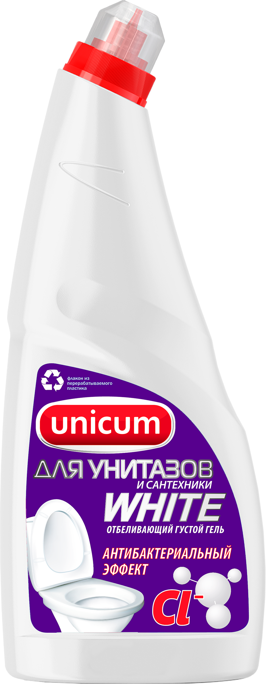Изображение товара Гель для чистки унитазов UNICUM с гипохлоритом 750мл