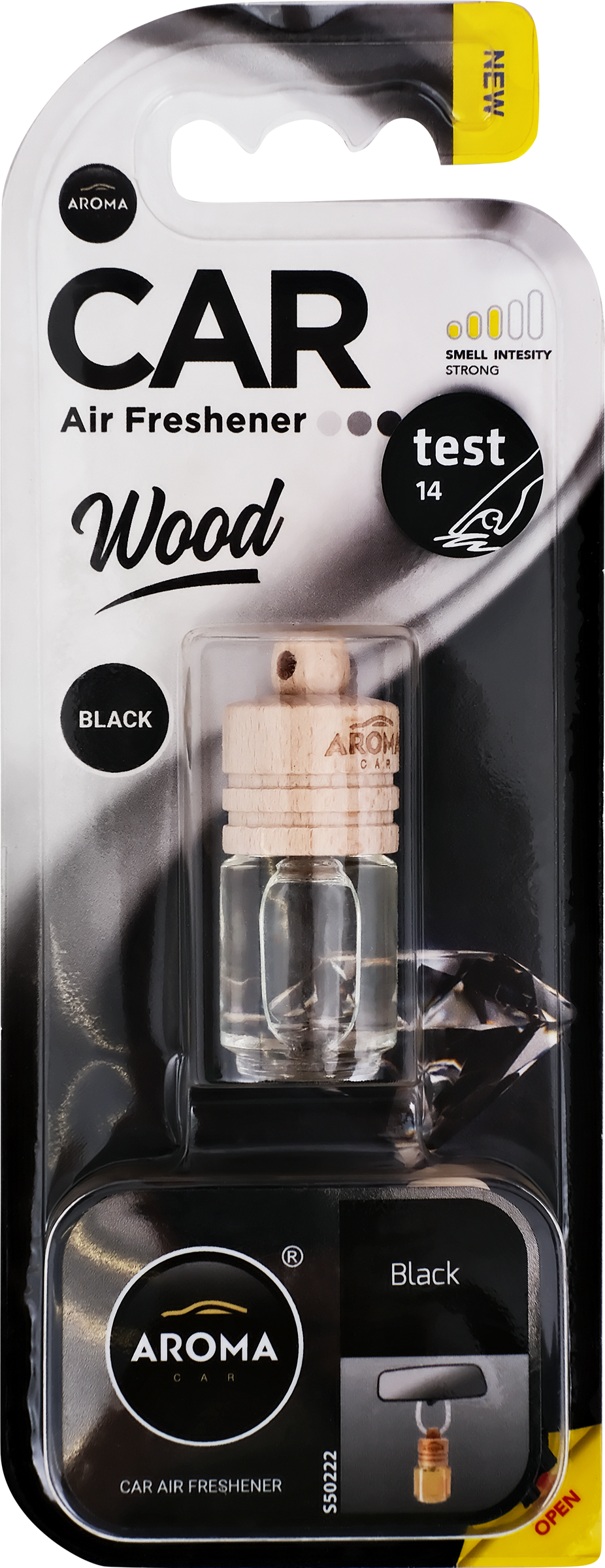 Изображение товара Ароматизатор воздуха AROMA CAR Wood Black For man 4мл подвесной жидкий