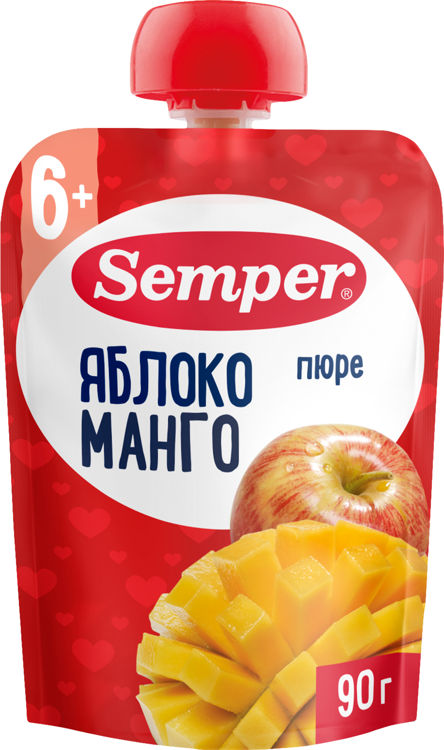 Изображение товара Пюре фруктовое SEMPER Яблоко и манго, с 6 месяцев, 90г