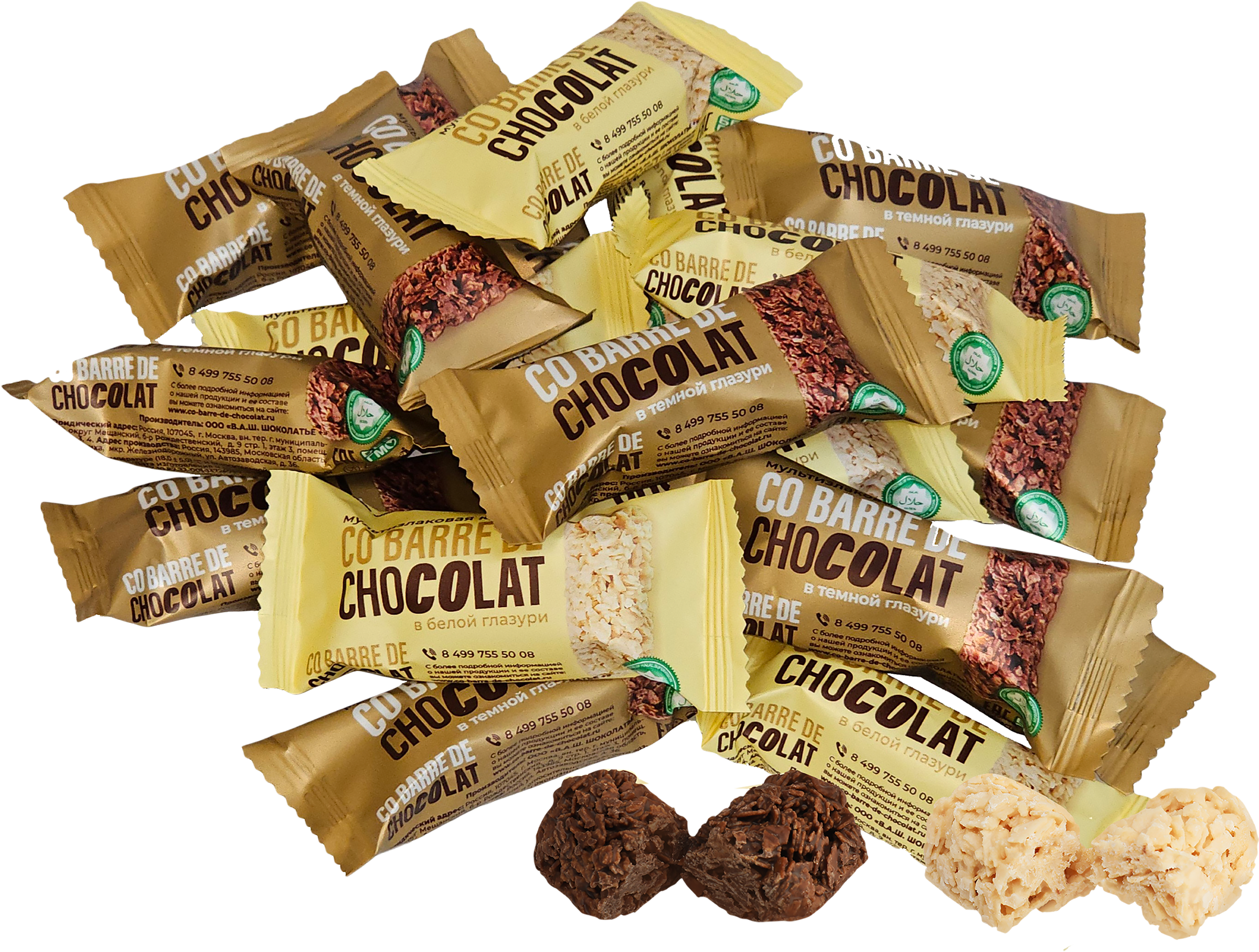 Изображение товара Конфеты мультизлаковые CO BARRE DE CHOCOLAT Ассорти 2 вида глазури 659.99 рублей