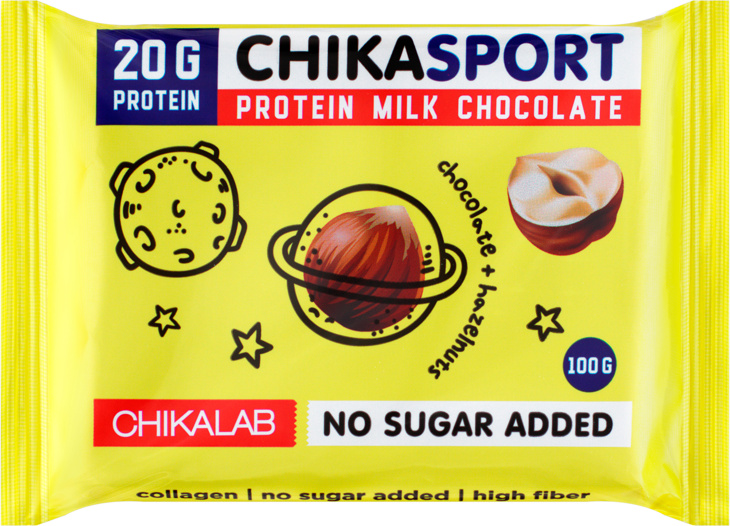 Изображение товара Шоколад молочный CHIKALAB с фундуком, 100г