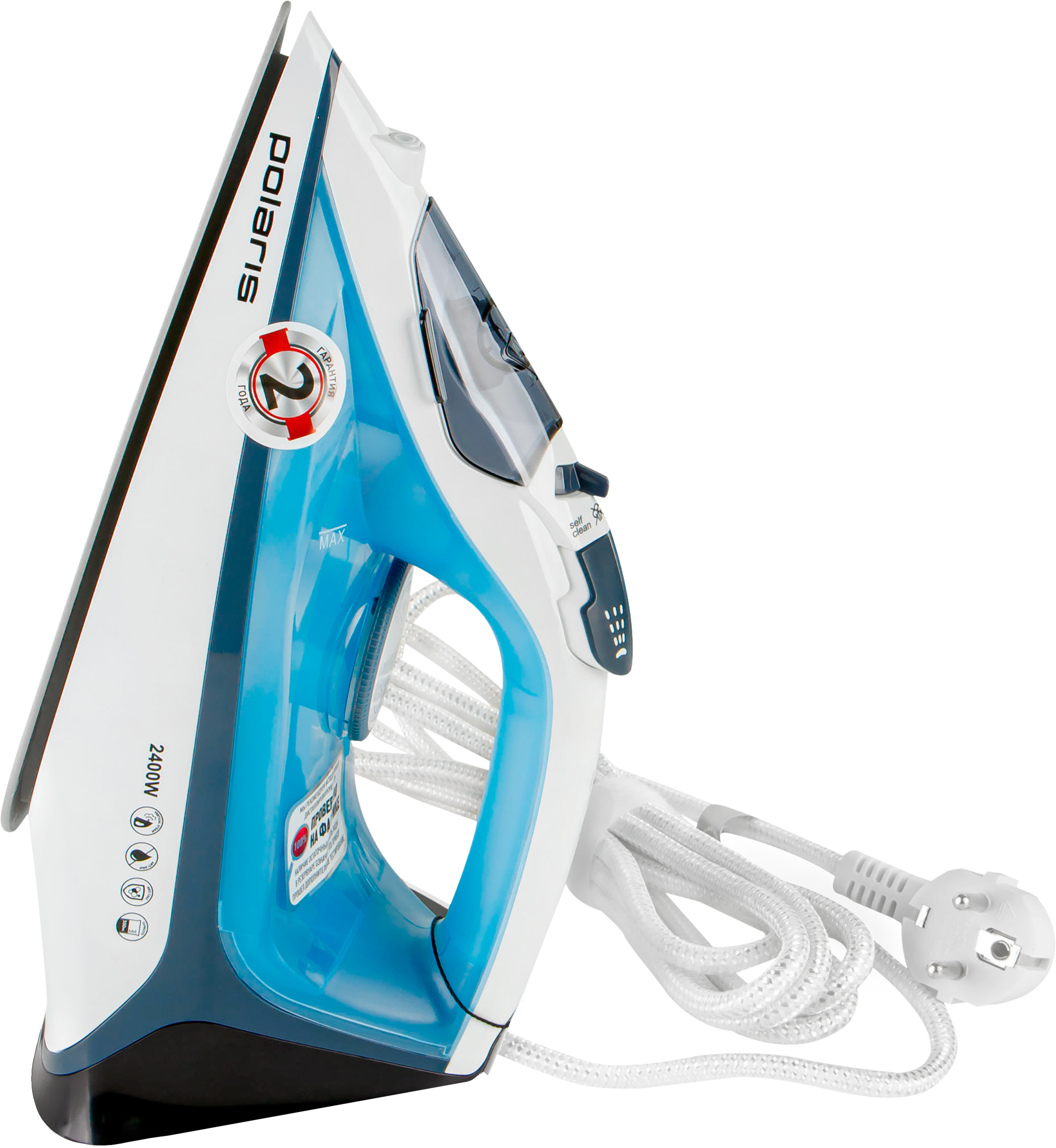 Изображение товара Утюг POLARIS PIR 2483K/2487АК/2415K мощность 2400Вт паровой удар 145г/мин