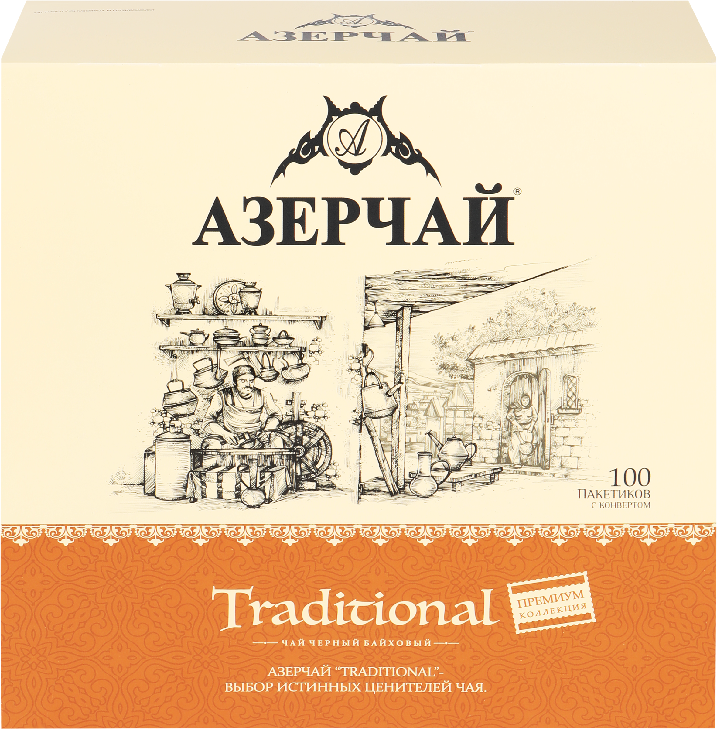 Изображение товара Чай черный АЗЕРЧАЙ Premium collection Traditional, 100пак