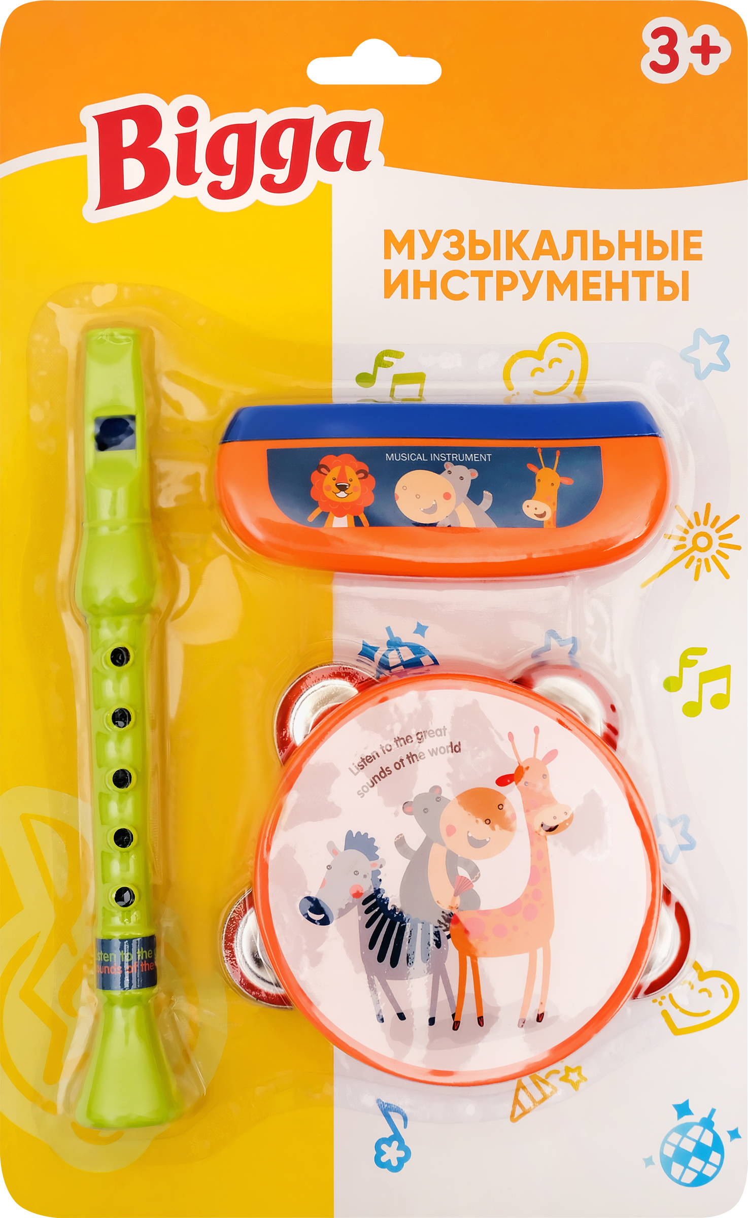 Изображение товара Набор игровой BIGGA Музыкальные инструменты, 3 предмета Арт. B1134976