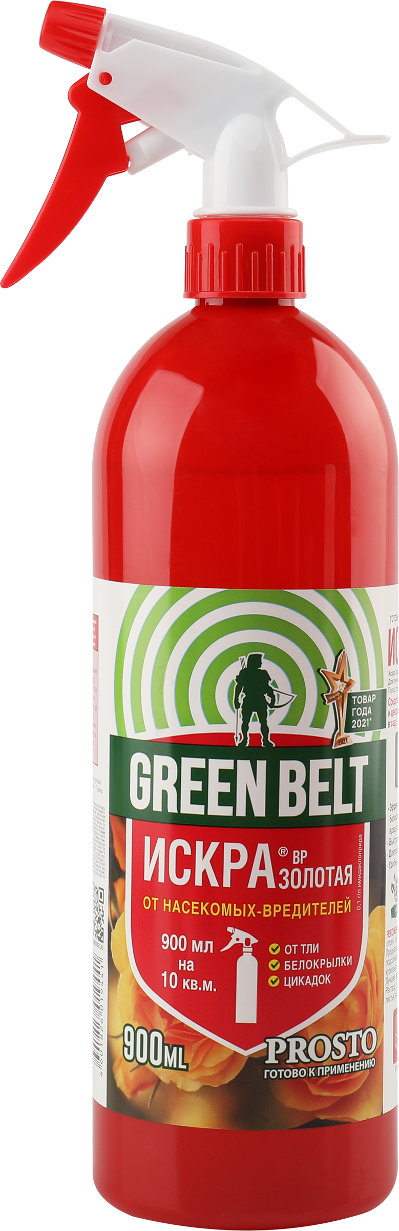 Изображение товара Средство для защиты растений от насекомых – вредителей ГРИН БЭЛТ Искра Золотая Prosto, Арт. 01-703, 900мл