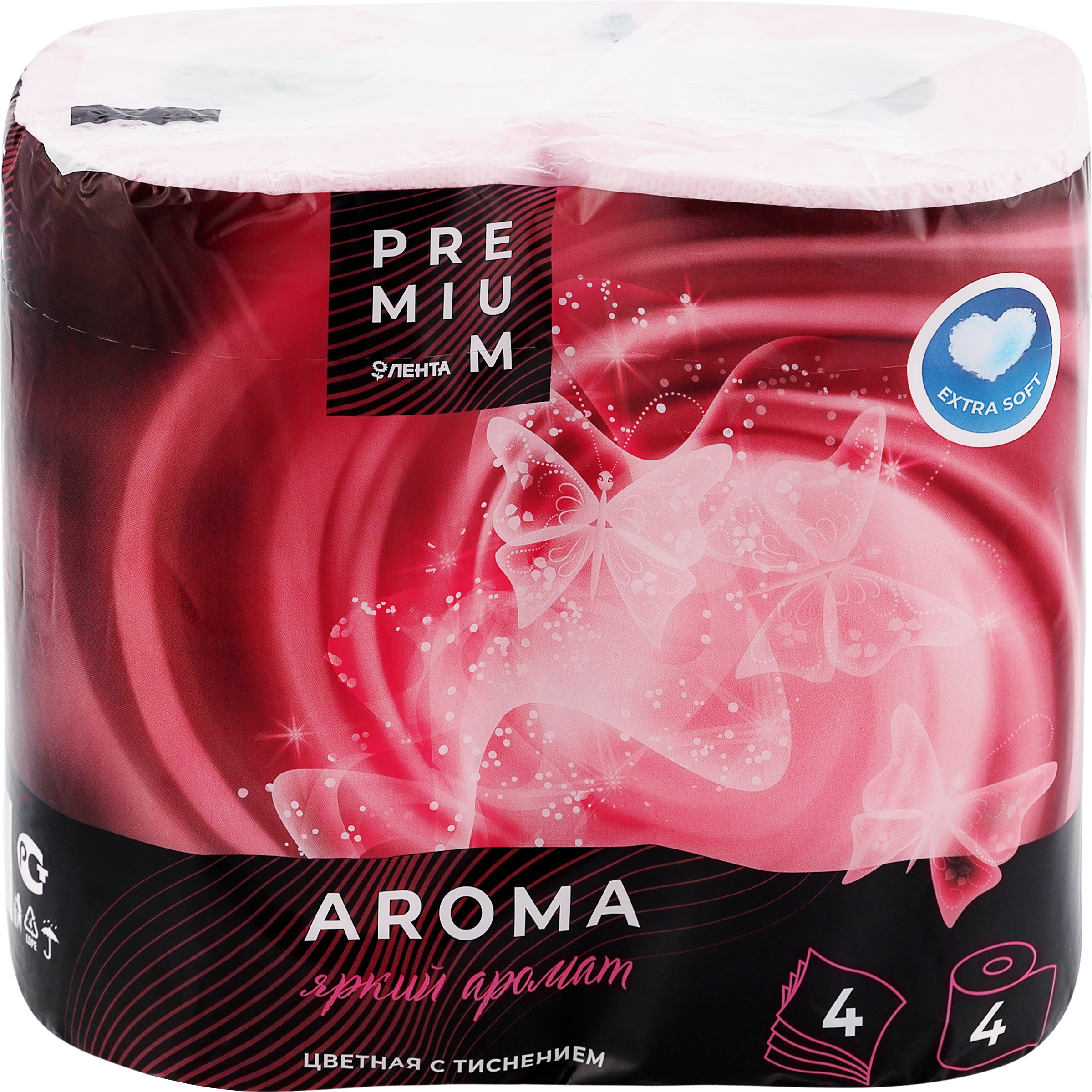 Изображение товара Бумага туалетная ЛЕНТА PREMIUM Ароматерапия 4-слоя, 4шт