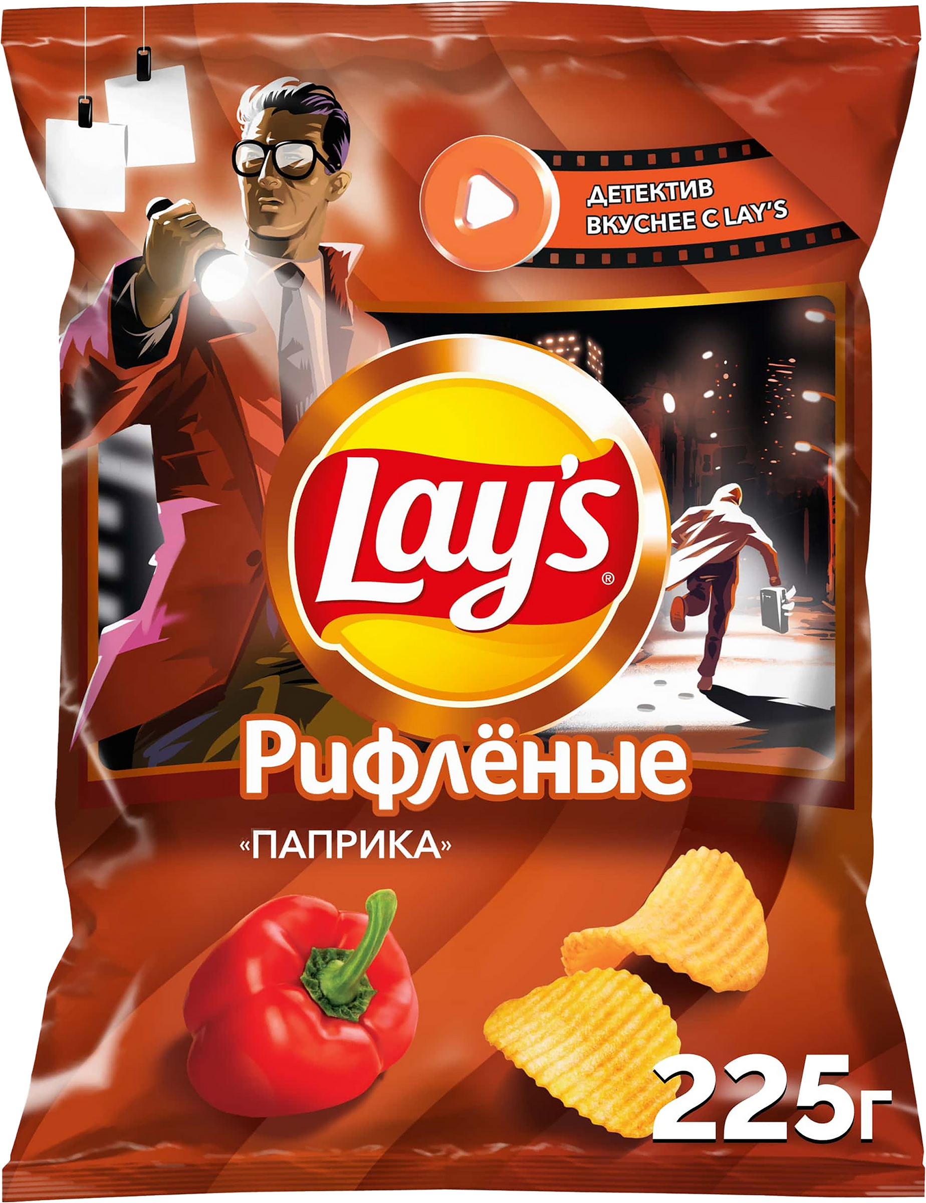 Изображение товара Чипсы картофельные LAY'S Рифленые Паприка, 225г