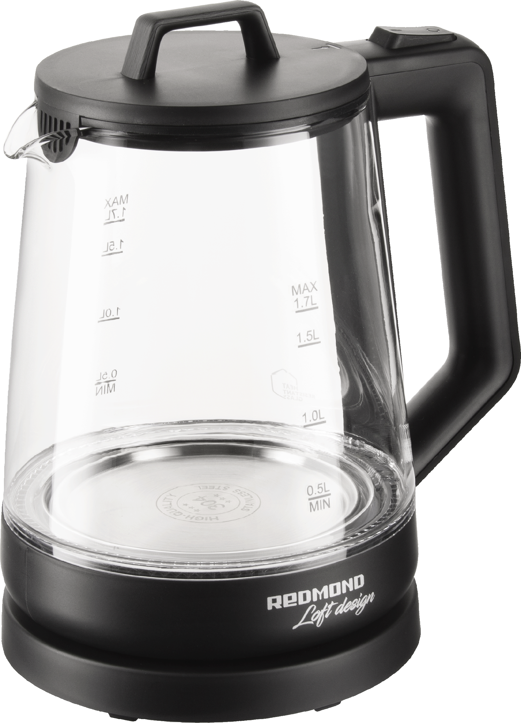 Изображение товара Стеклянный электрический чайник РЕДМОНД RK-G191 1, 7л мощность 1850-2200Вт