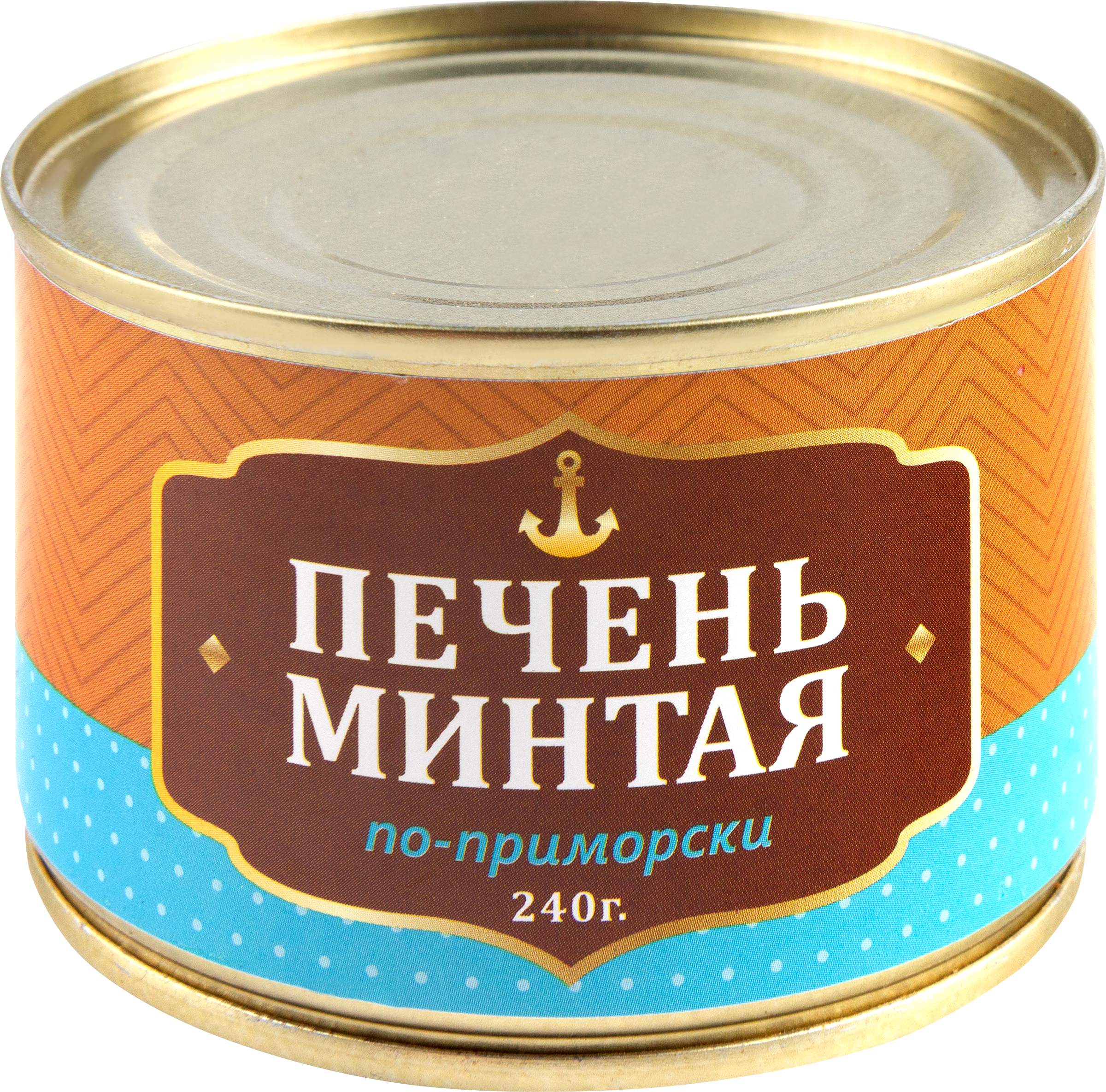 Изображение товара Печень минтая По-приморски в железной банке 240г