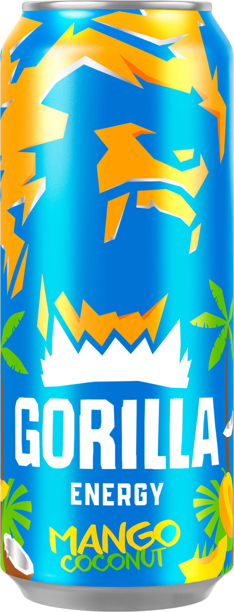 Изображение товара Напиток энергетический GORILLA Mango Coconut 0.45л сильногазированный тропический вкус