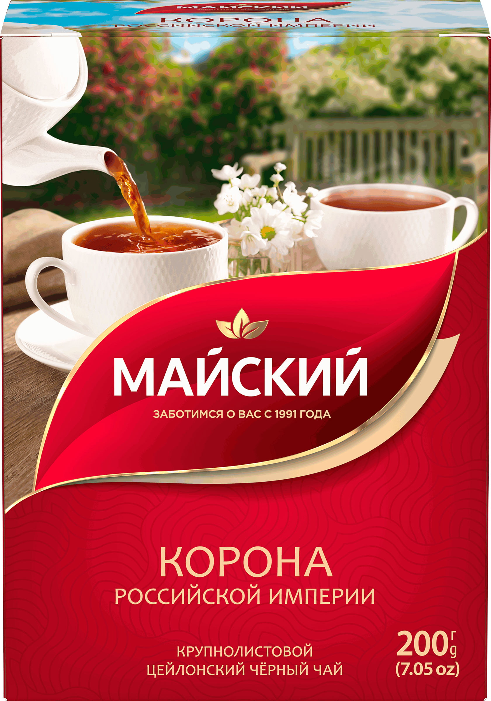 Изображение товара Черный крупнолистовой чай МАЙСКИЙ Корона России 200г Цейлонский байховый
