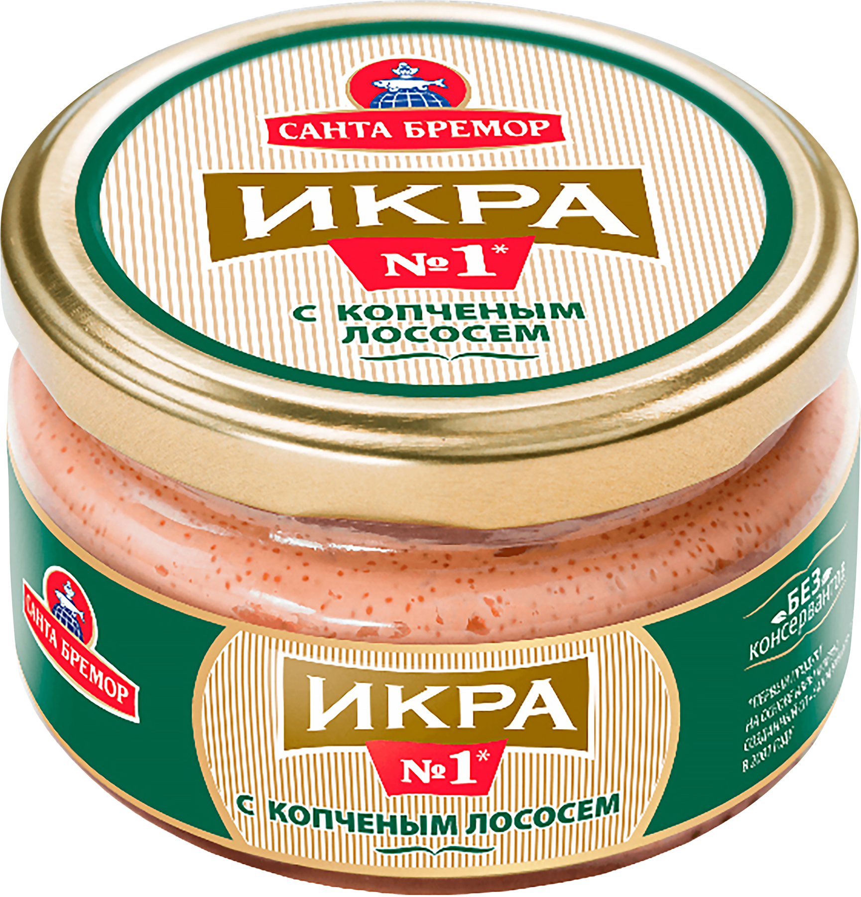 Изображение товара Икра САНТА БРЕМОР Икра №1, деликатесная с копченым лососем 270г