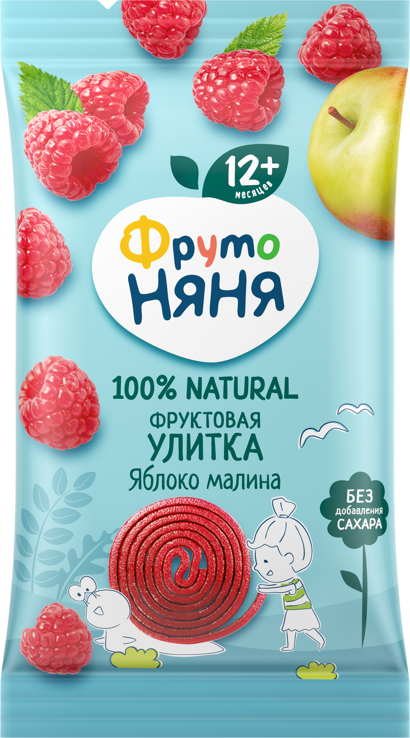 Изображение товара Фруктовая улитка ФРУТОНЯНЯ Яблоко, малина 15г для детей