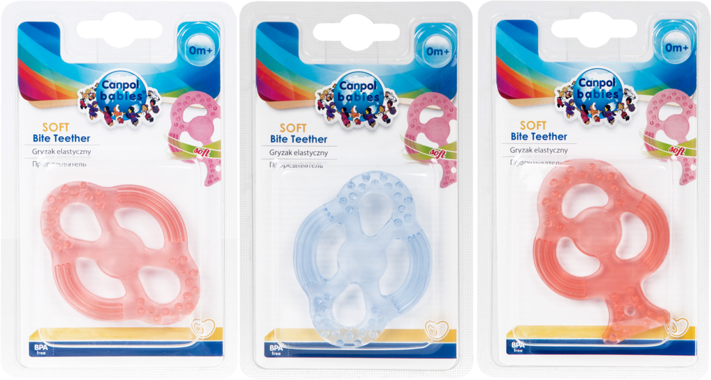 Изображение товара Прорезыватель CANPOL BABIES прозрачный 9,5x1,6x15,5см для малышей 0+