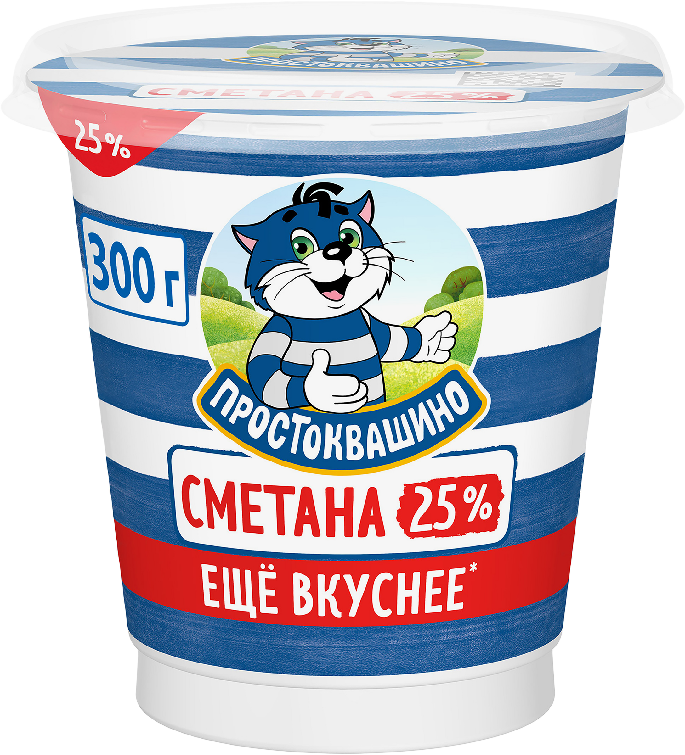 Изображение товара Сметана ПРОСТОКВАШИНО 25%, без змж, 300г