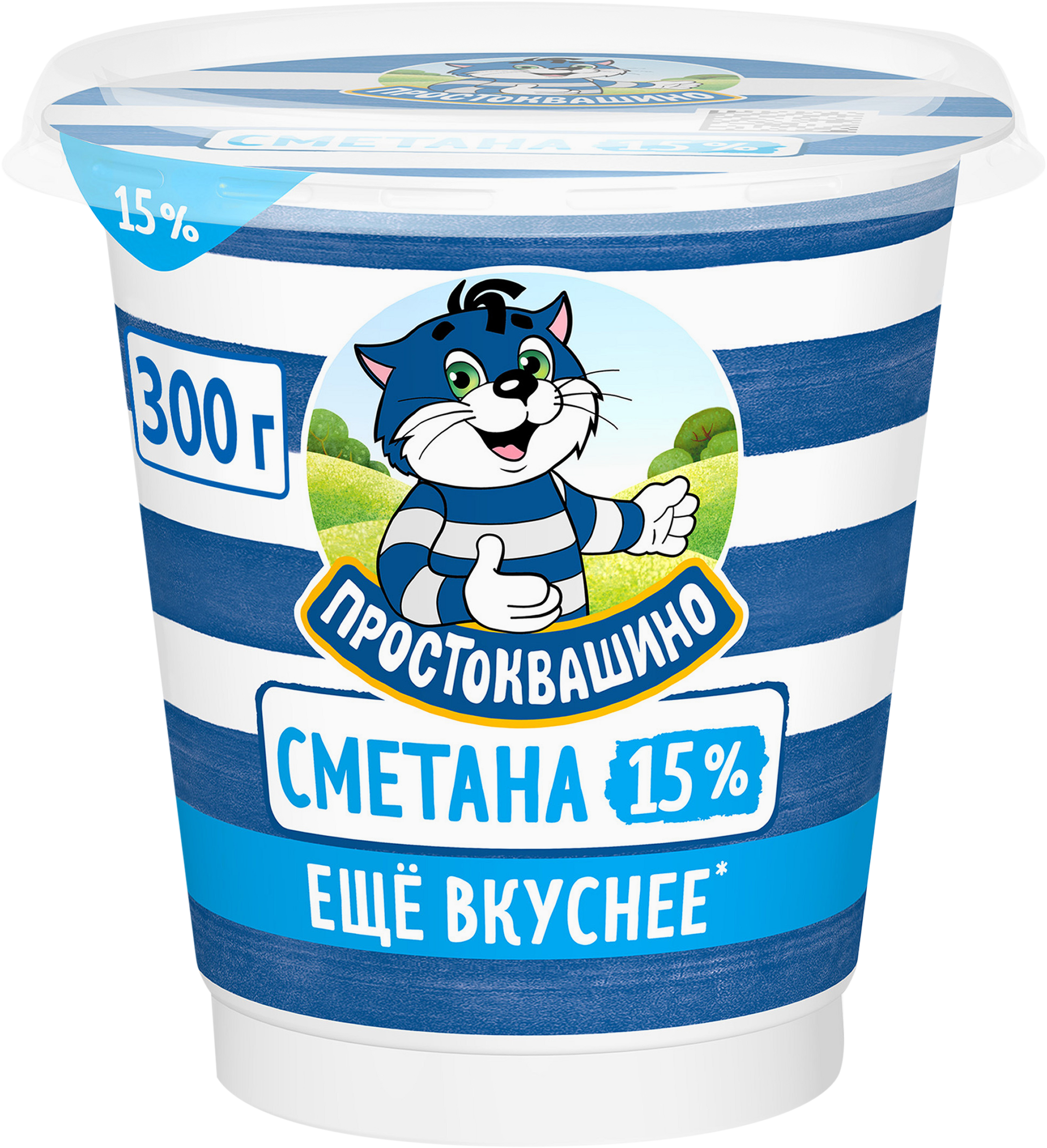 Изображение товара Сметана ПРОСТОКВАШИНО 15%, без змж, 300г