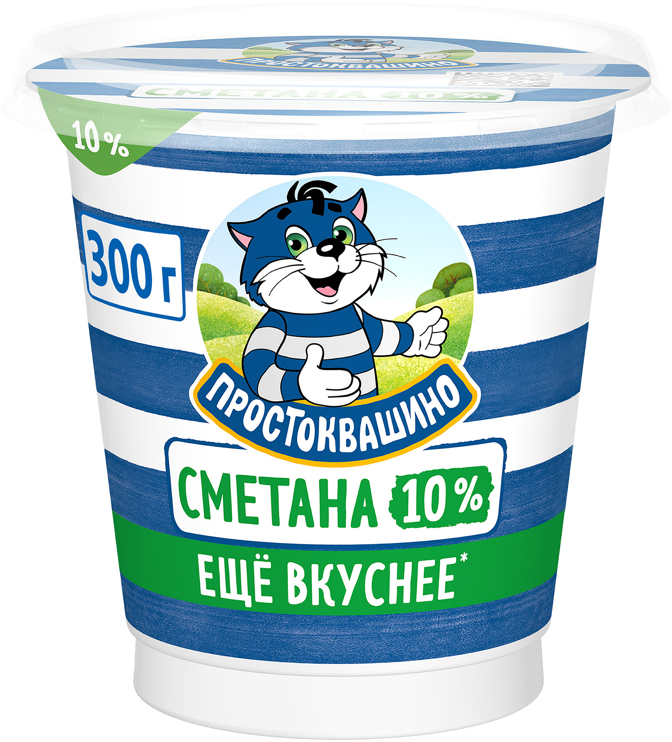 Изображение товара Сметана ПРОСТОКВАШИНО 10% без змж, 300г натуральный продукт для домашних блюд