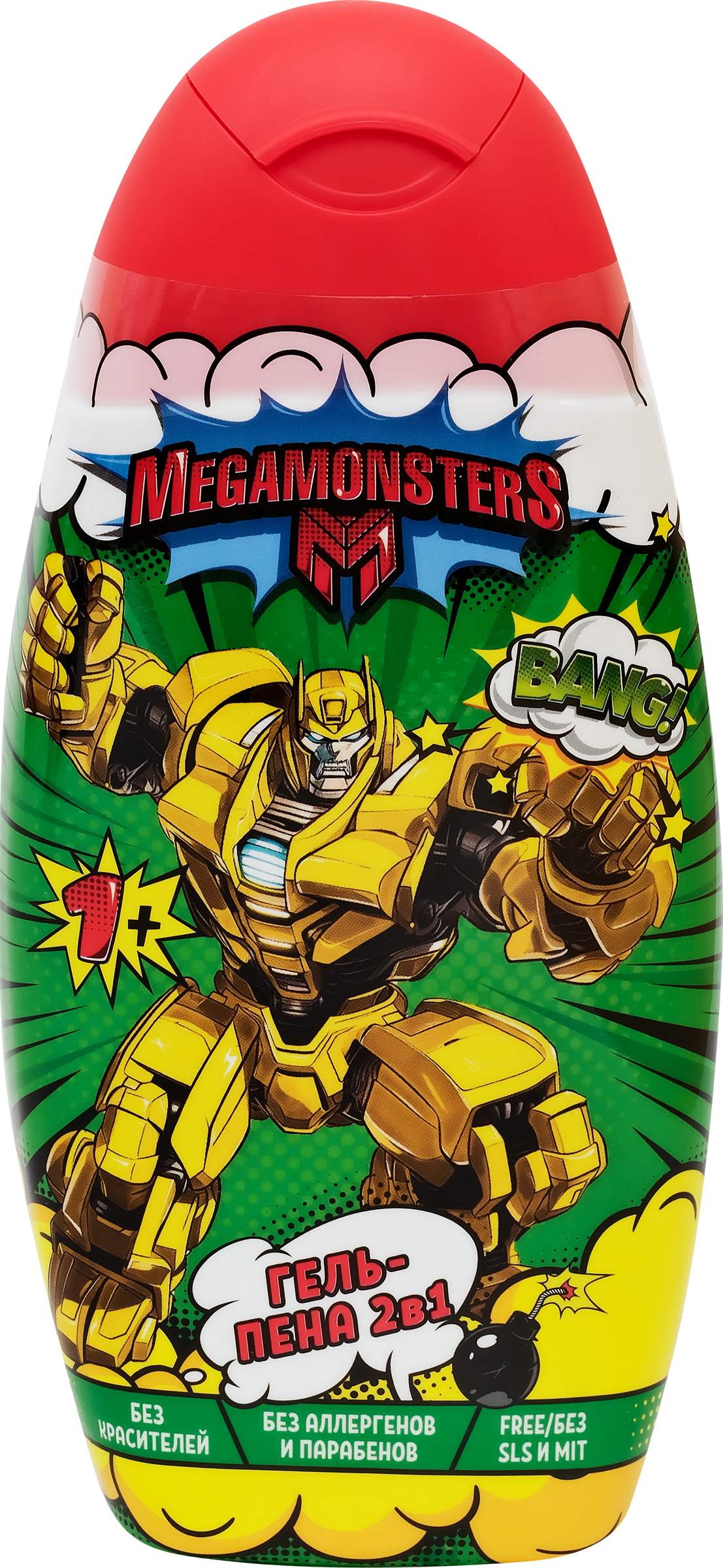 Изображение товара Гель-пена для мальчиков MEGAMONSTERS 2в1, 300мл - мягкое очищение, насыщенный аромат и безопасная ф