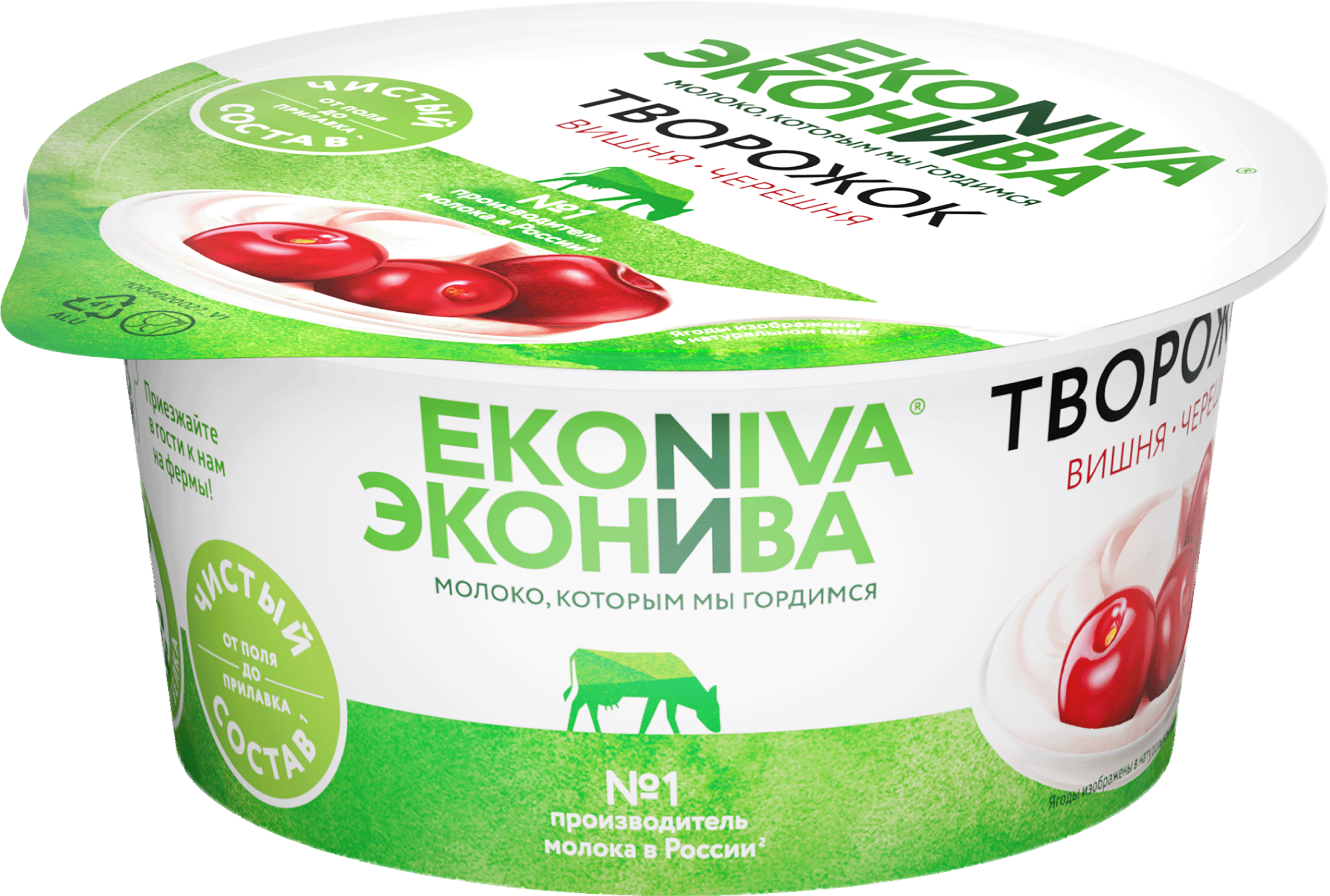 Изображение товара Творожок ЭКОНИВА Вишня черешня 5% 125г натуральный фруктовый