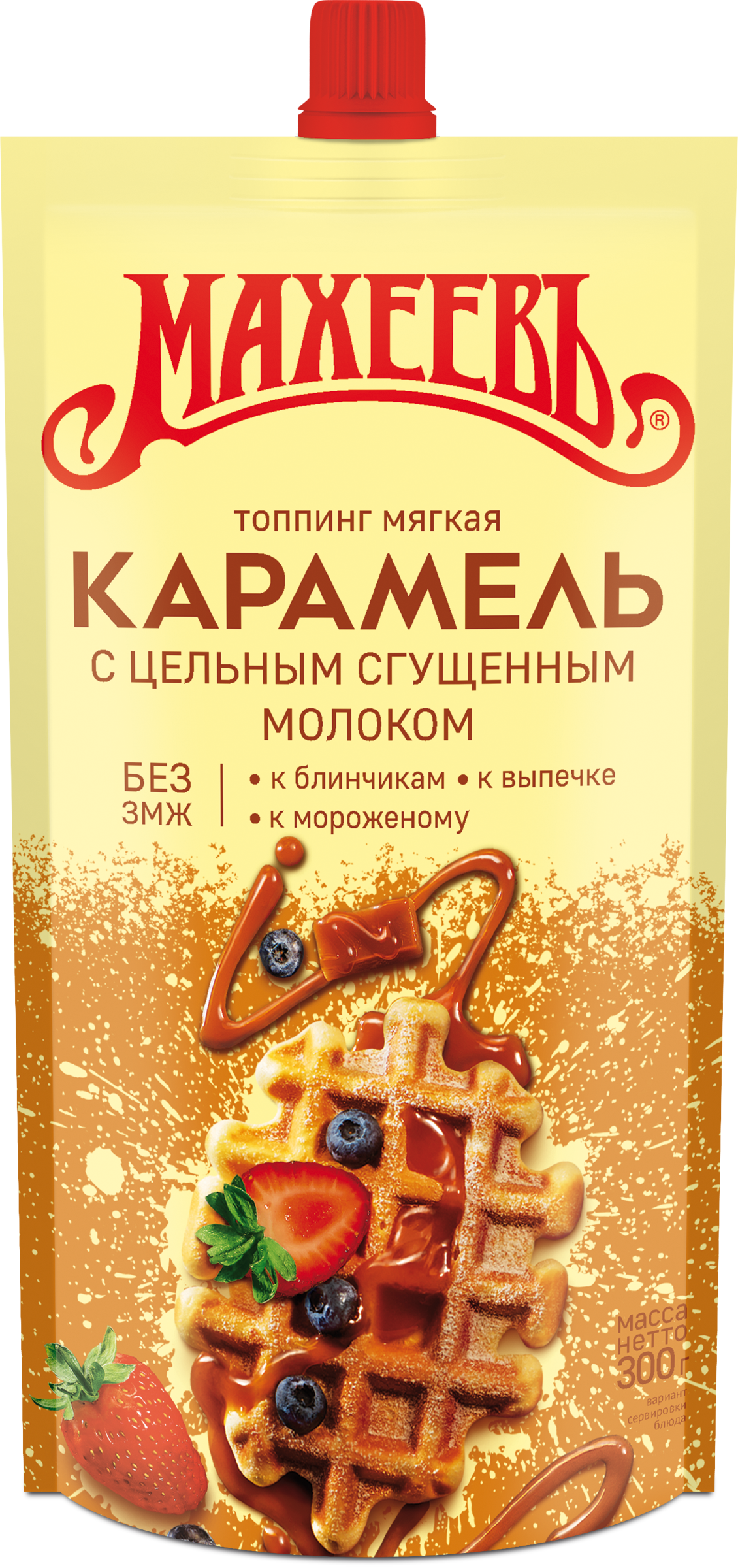 Изображение товара Топпинг МАХЕЕВЪ Мягкая карамель, со сгущенным молоком, 300г