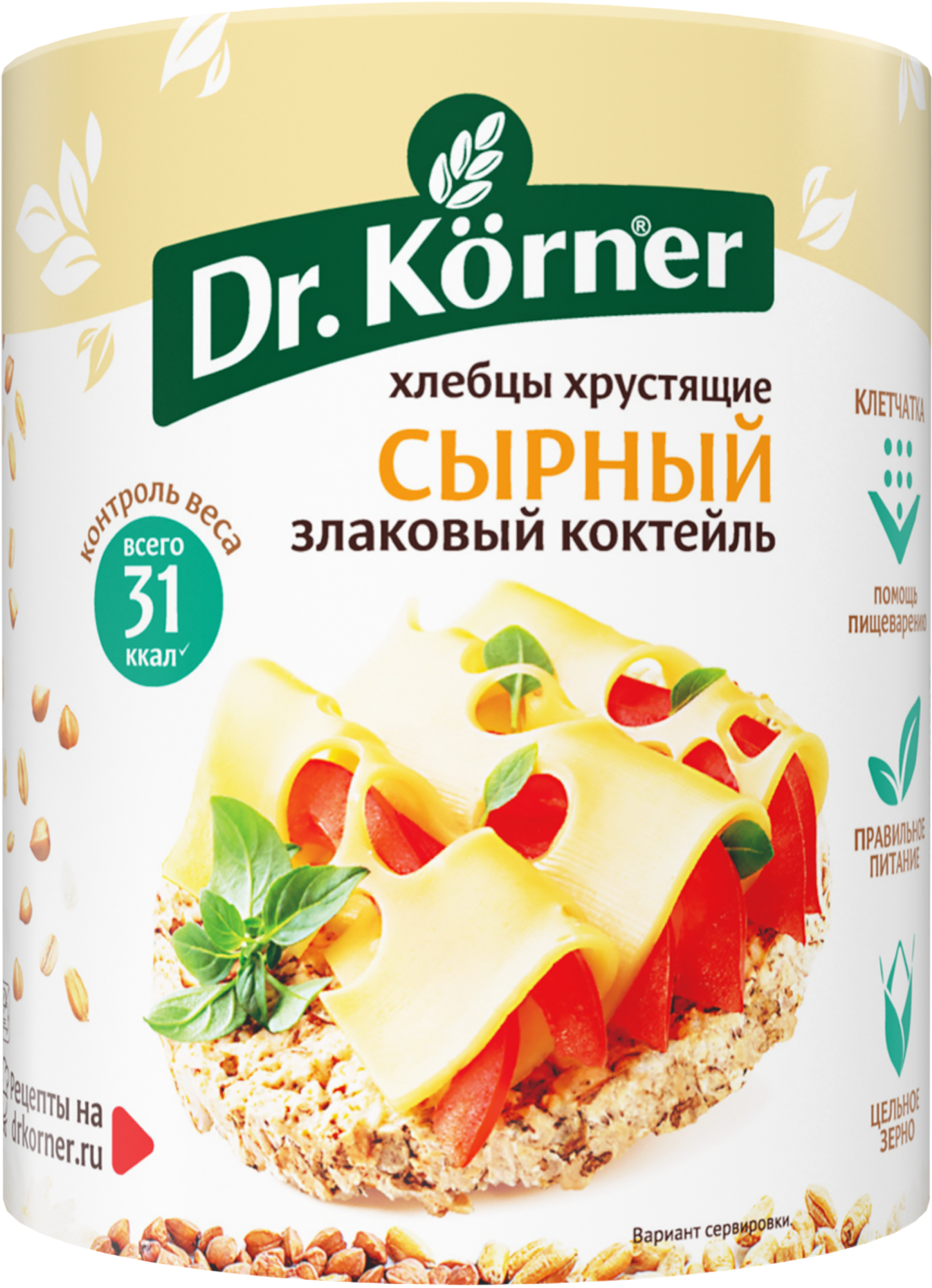 Изображение товара Хлебцы DR KORNER Злаковый коктейль сырный 100г натуральный полезный перекус
