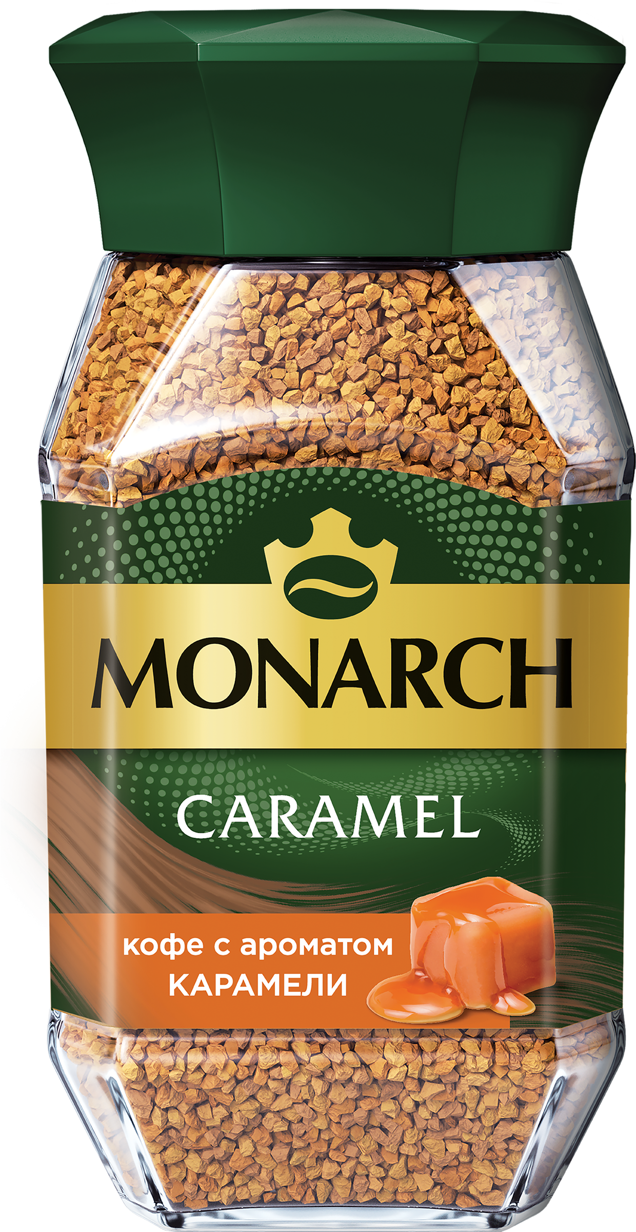 Изображение товара Кофе растворимый MONARCH Caramel натуральный сублимированный с ароматом карамели, 95г