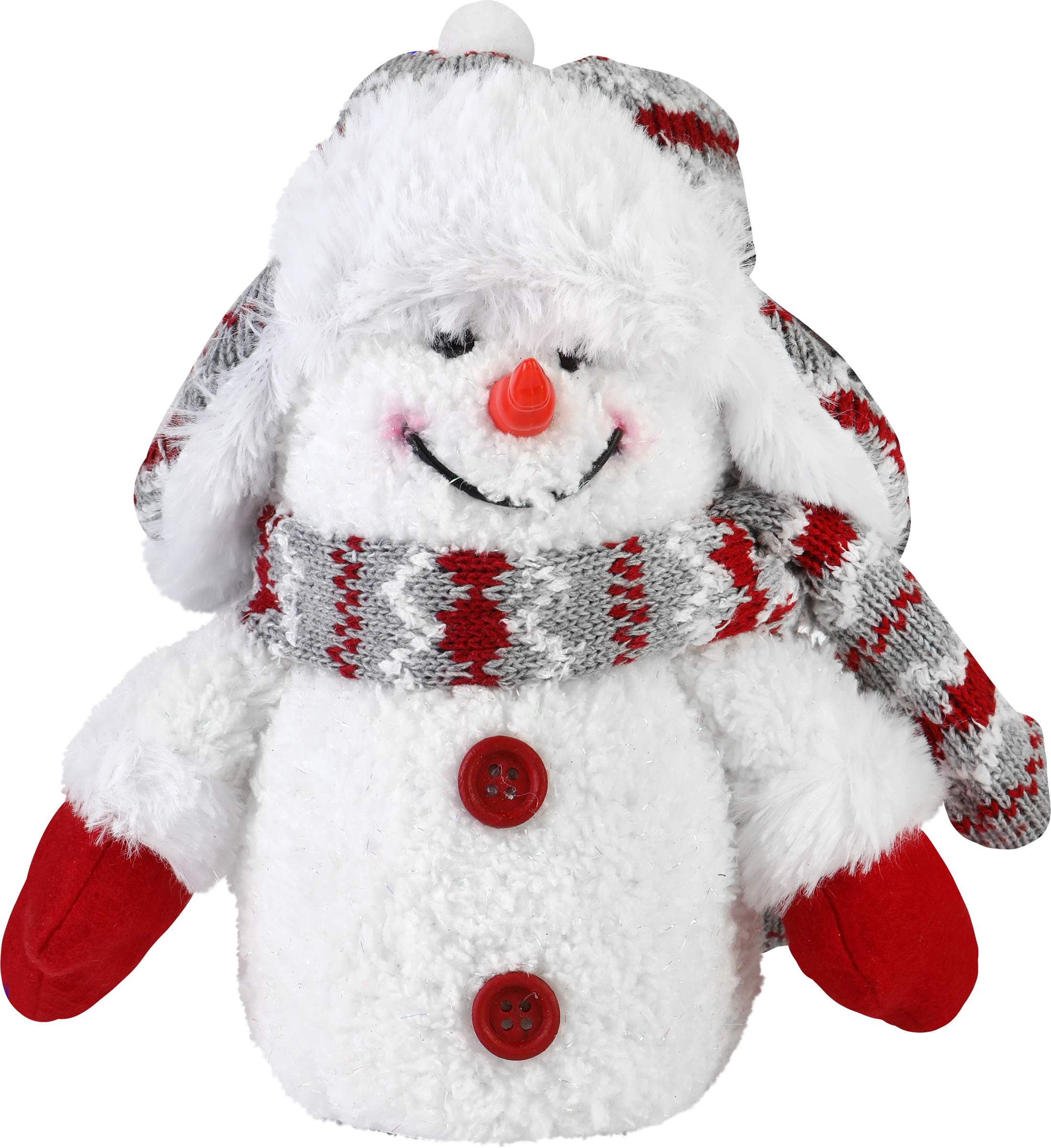 Изображение товара Фигура HOMECLUB Снеговик в вязаной шапке 20см LED-подсветка, зимний декор