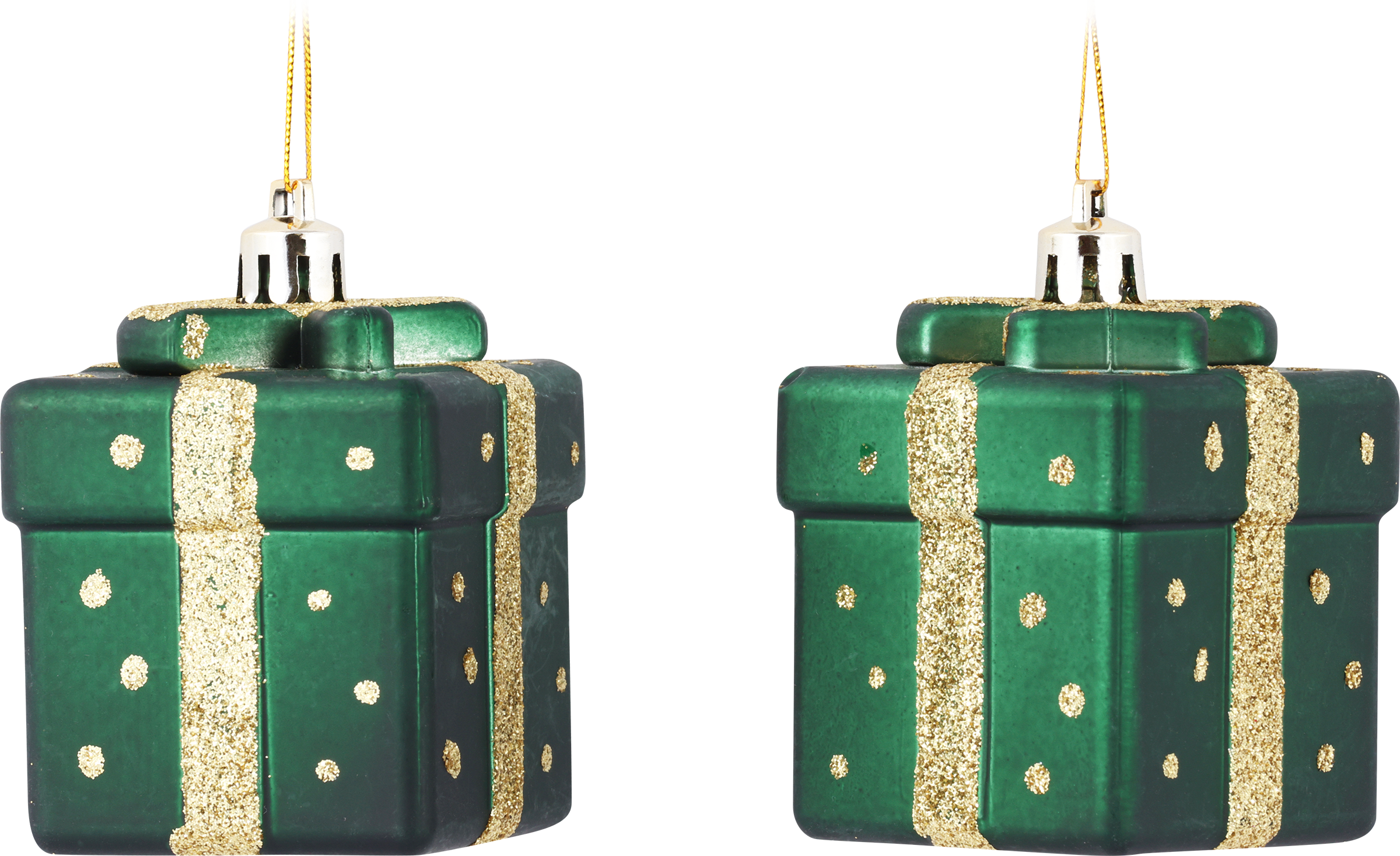 Изображение товара Набор елочных украшений HOMECLUB Подарки 6см красный зеленый жемчужный