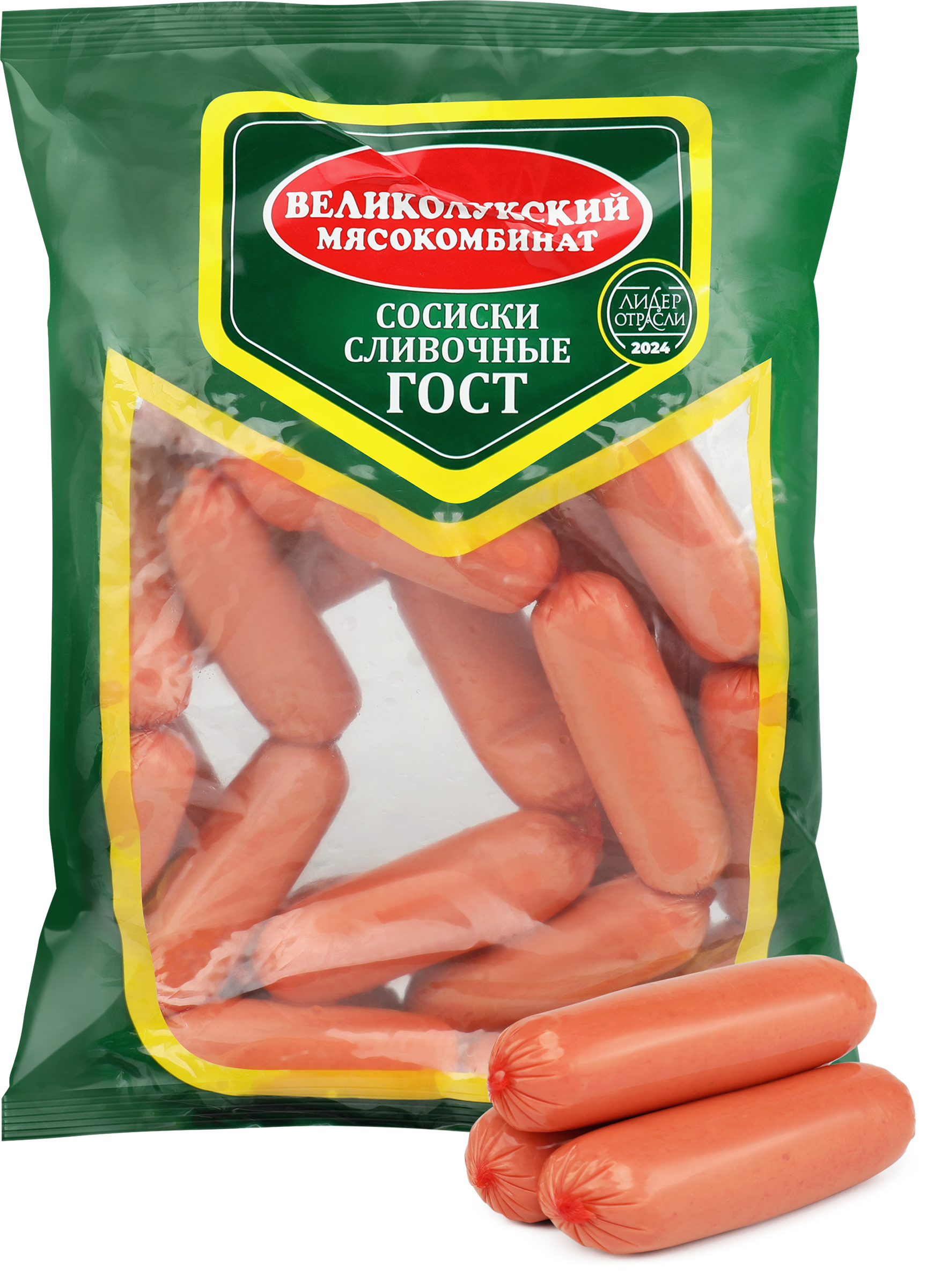 Изображение товара Сосиски МК ВЕЛИКОЛУКСКИЙ сливочные 650г ГОСТ вкусное качество