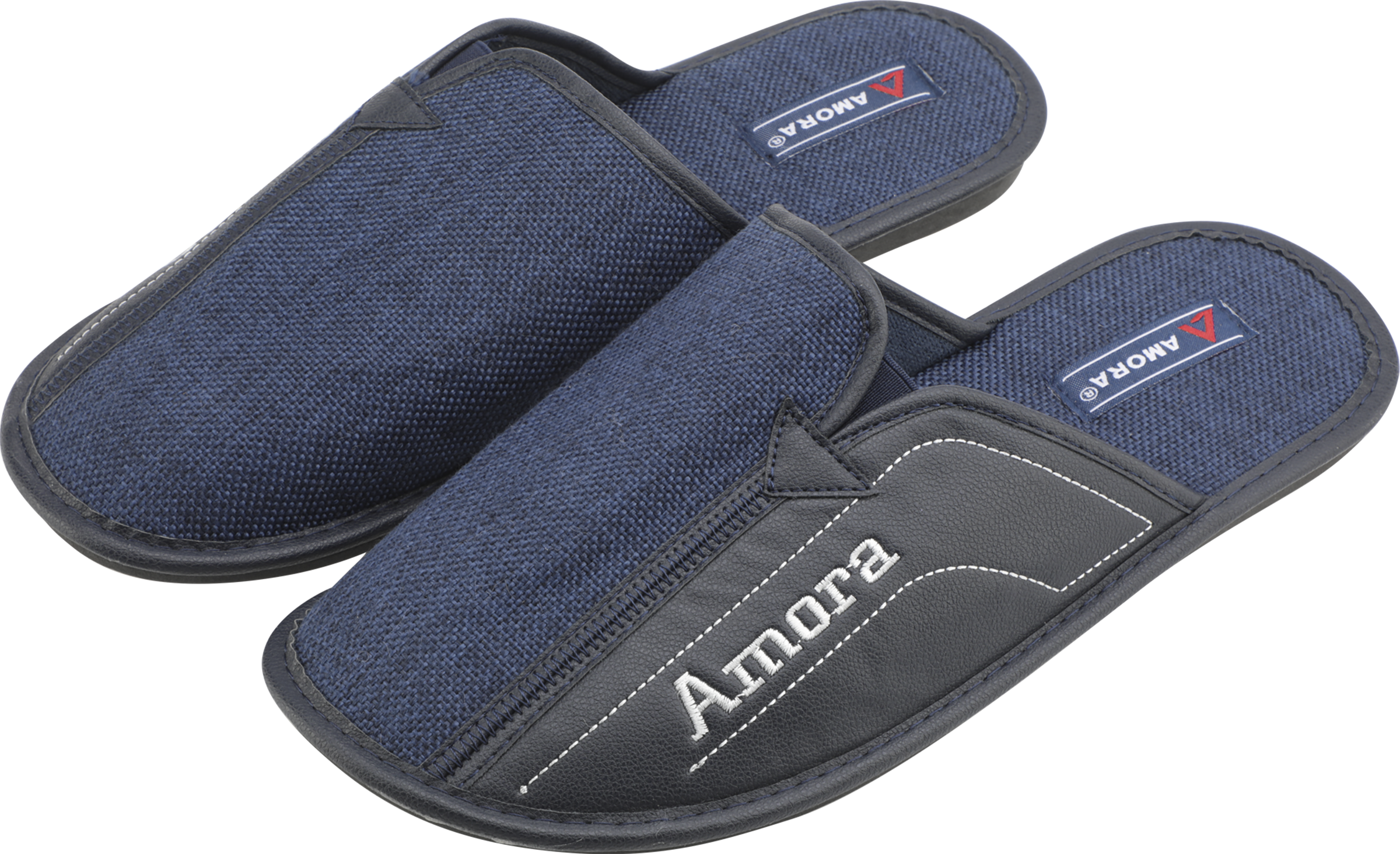 Изображение товара Мужские домашние тапки AMORA коричневый размер 41-45 с принтом