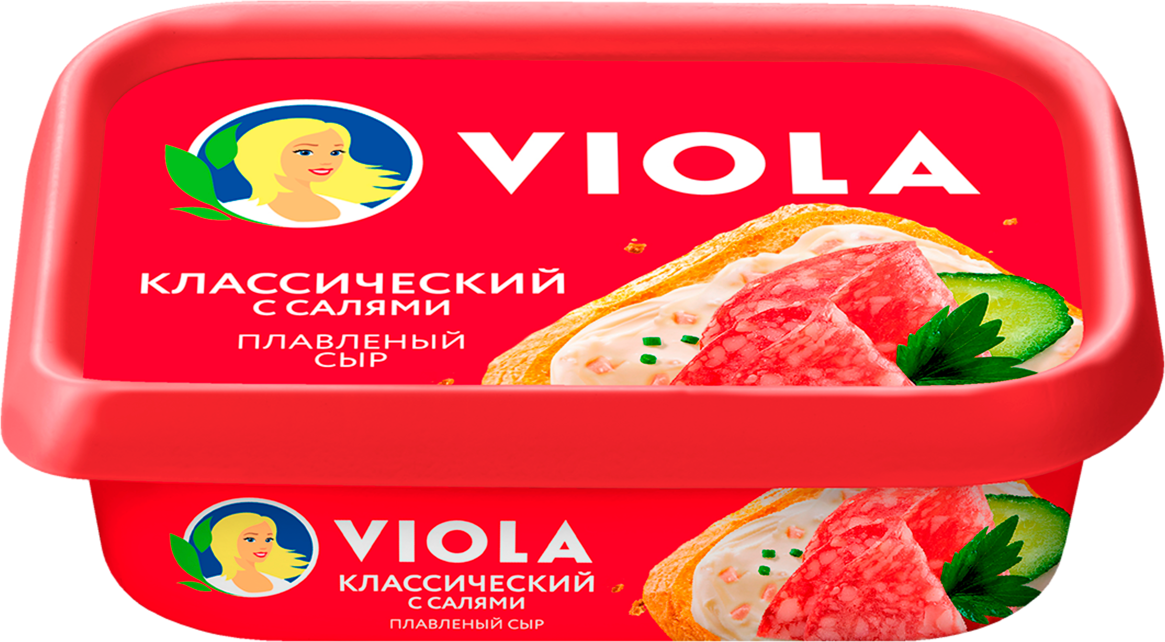 Изображение товара Плавленый сыр VIOLA Классический с салями 35% 190г натуральный