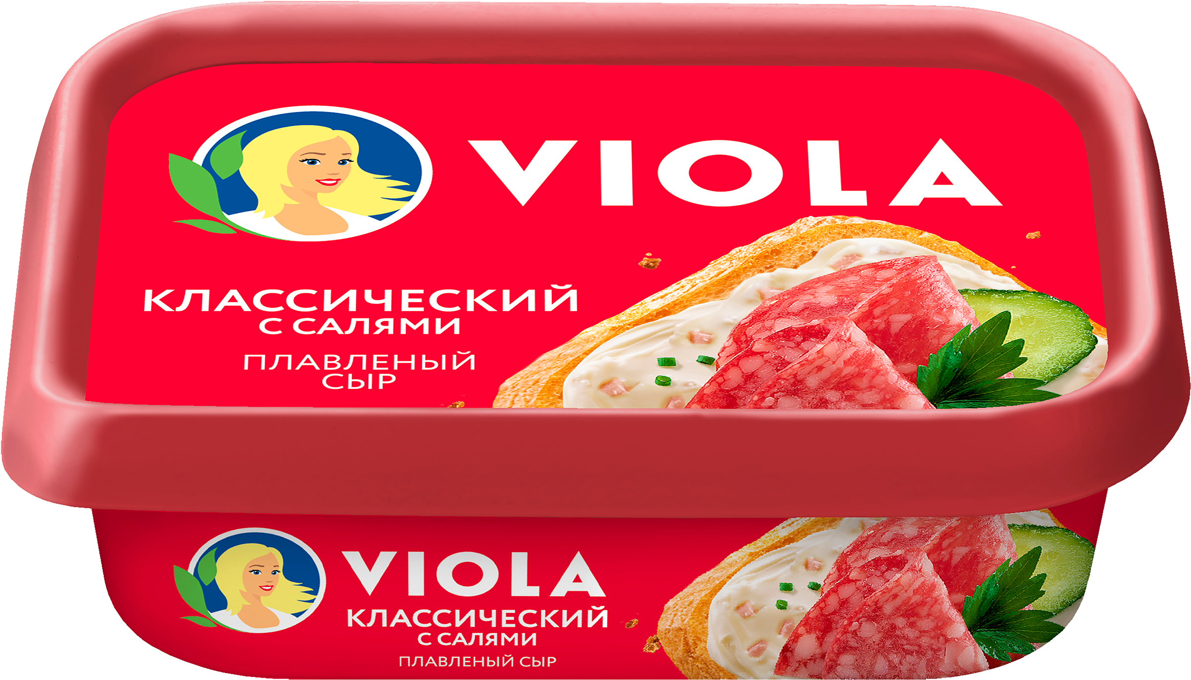 Изображение товара Плавленый сыр VIOLA Классический с салями 35% 190г натуральный