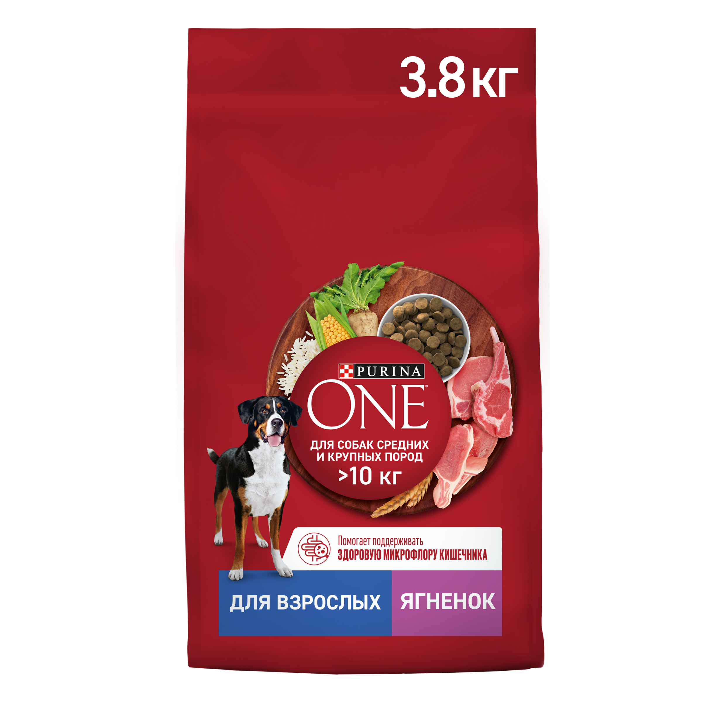 Изображение товара Корм сухой PURINA ONE Ягненок для взрослых собак 3,8 кг