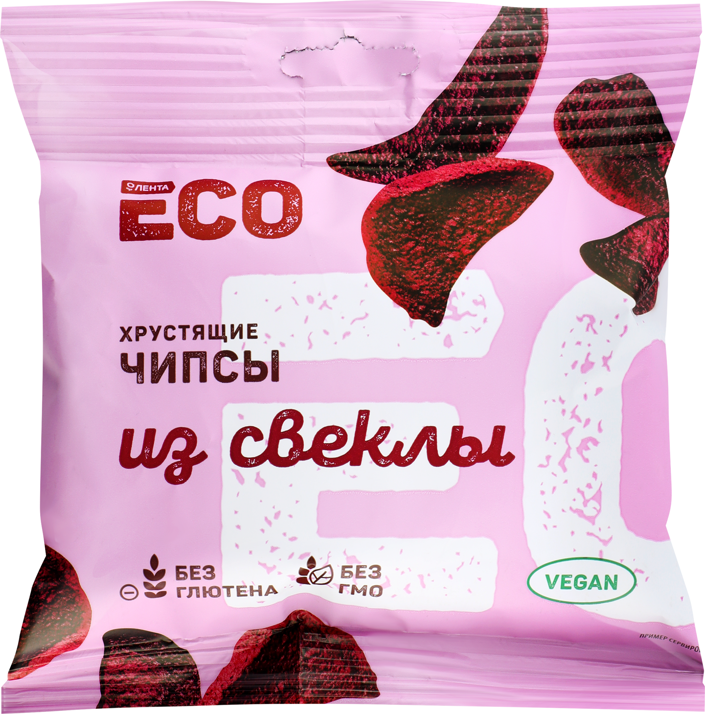 Изображение товара Чипсы овощные ЛЕНТА ЕСО из свеклы 25г - натуральный полезный перекус