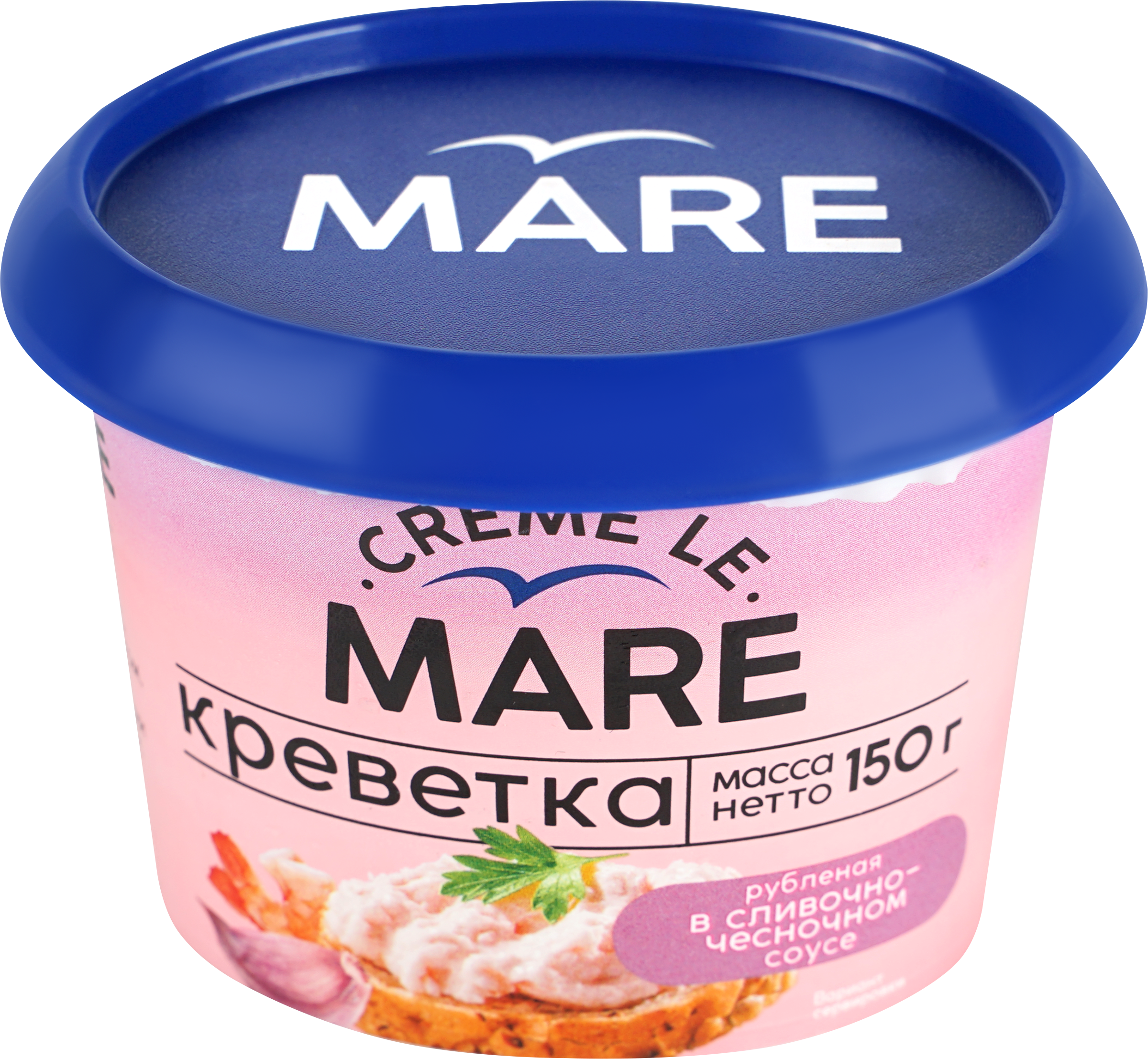 Изображение товара Креветка MARE рубленая, в сливочно-чесночном соусе, 150г