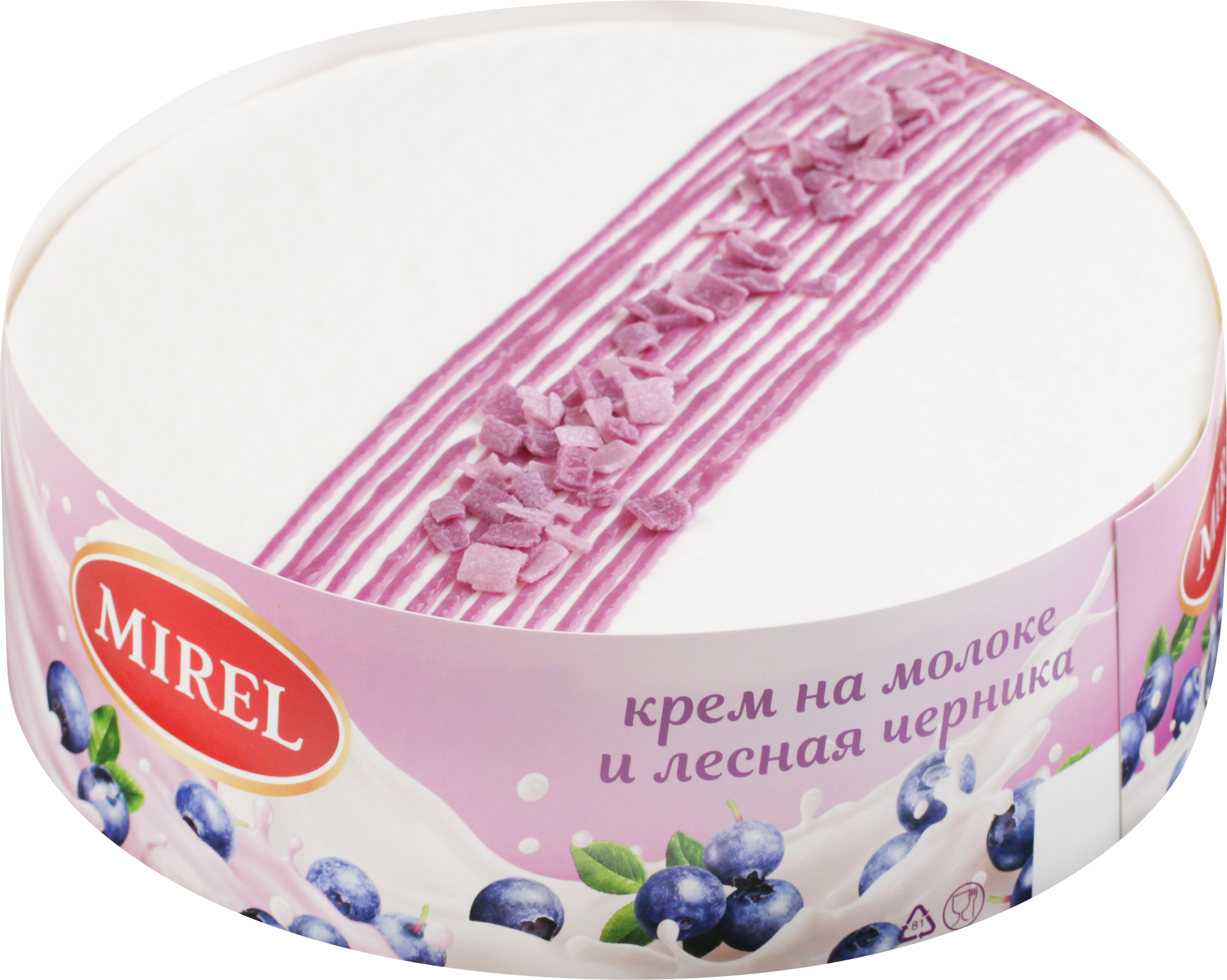 Изображение товара Торт MIREL Черничное молоко 750 г мягкий десерт из ягод и молока