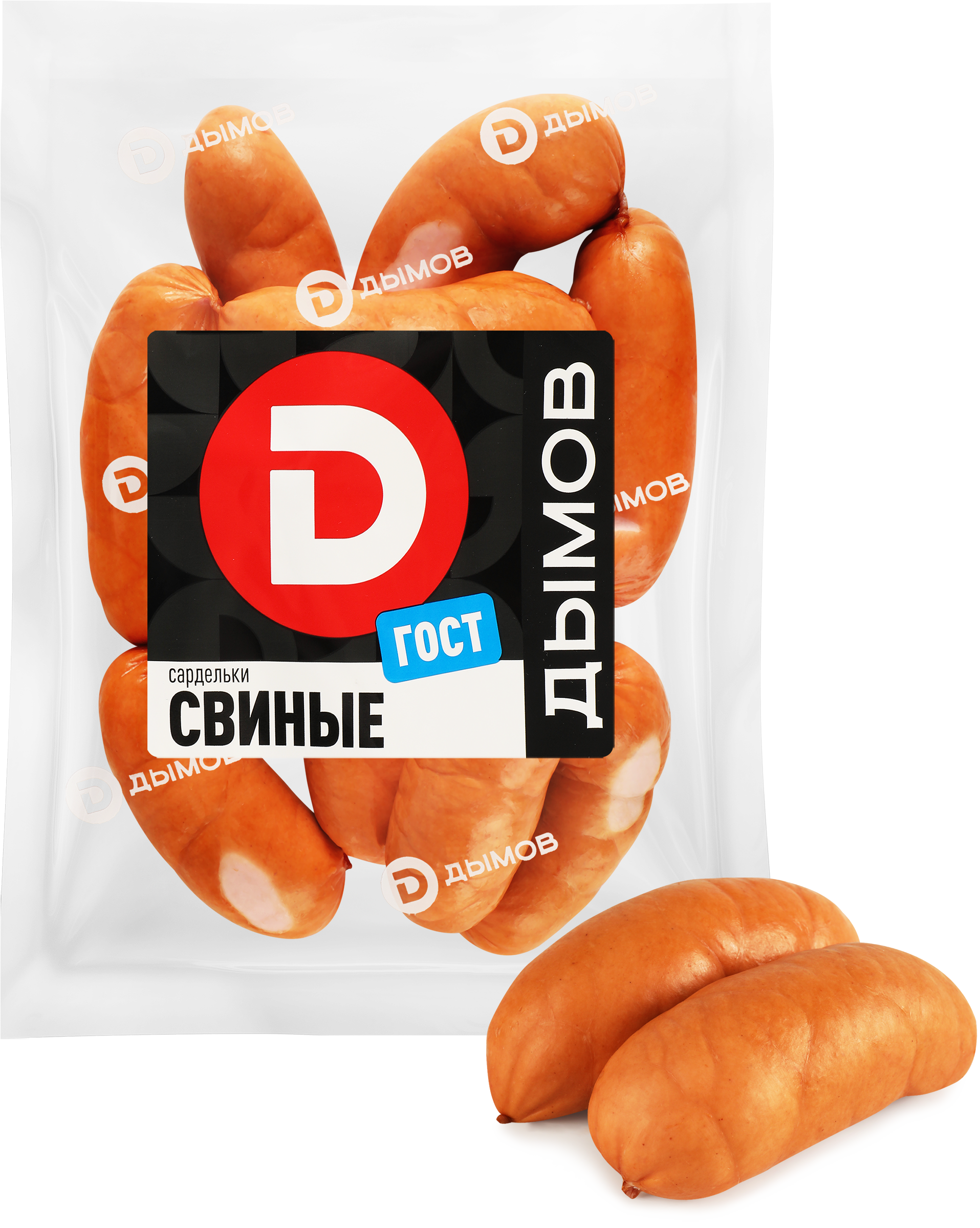 Изображение товара Сардельки ДЫМОВ Свиные, категория Б, 920г