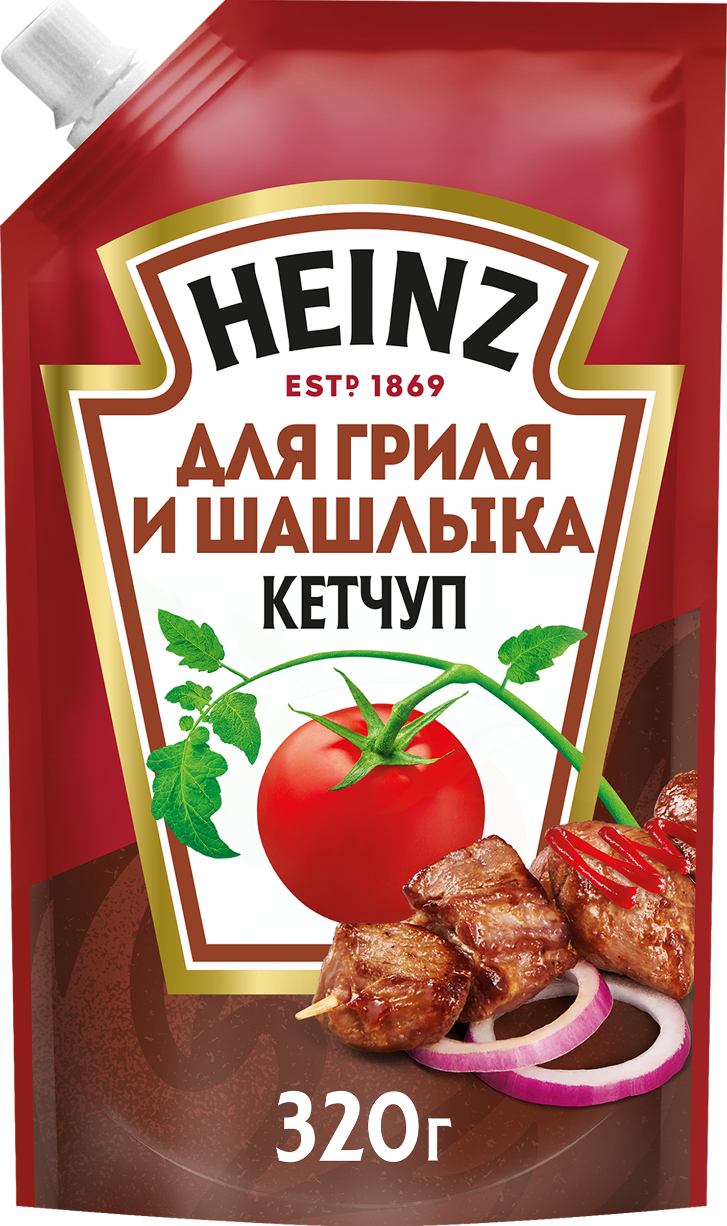 Изображение товара Кетчуп HEINZ Для гриля и шашлыка 320 г натуральный соус для мяса