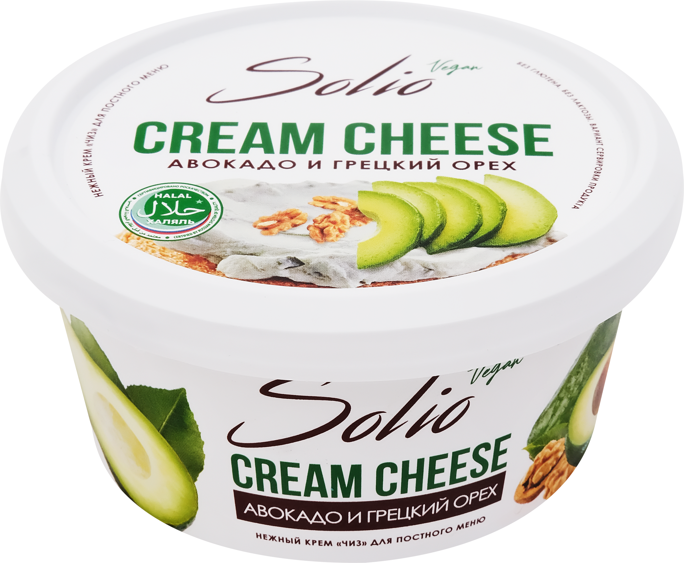 Изображение товара Кремчиз растительный SOLIO с авокадо и грецким орехом 140г