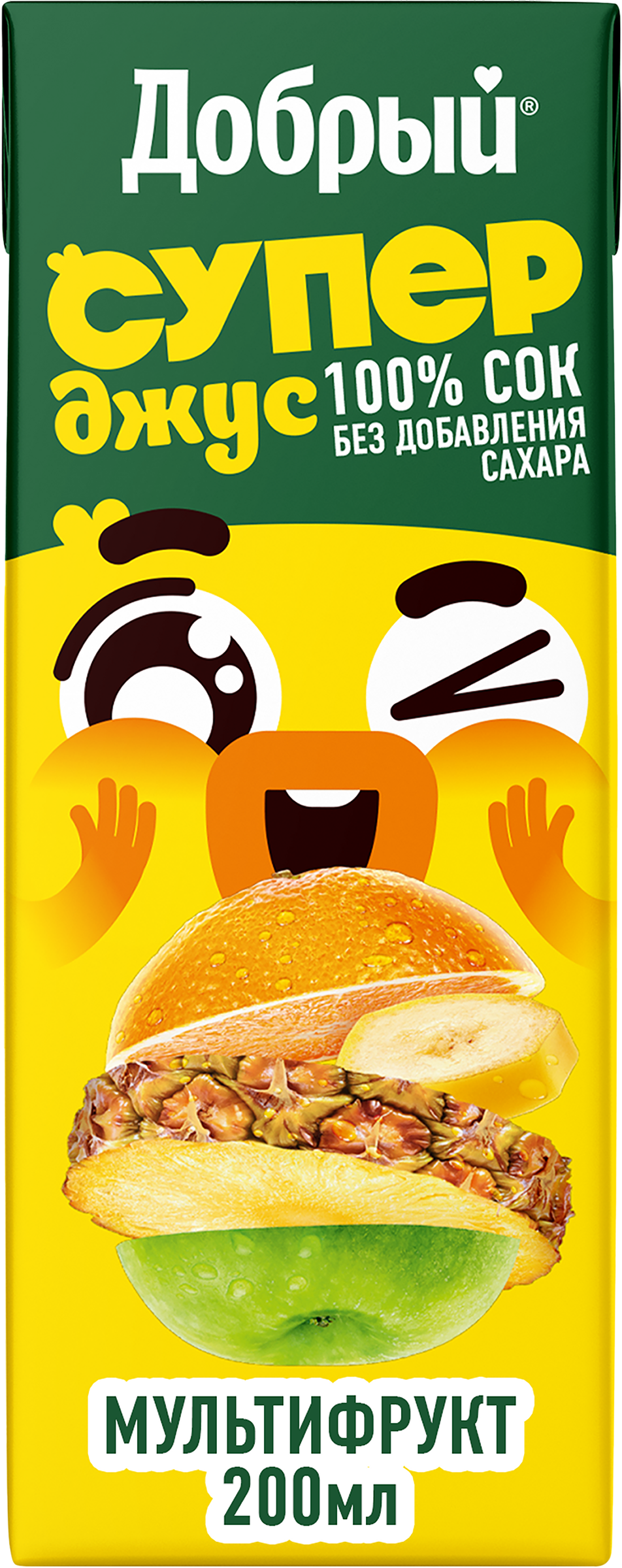 Изображение товара Сок ДОБРЫЙ Active kid Мультифруктовый 0.2л